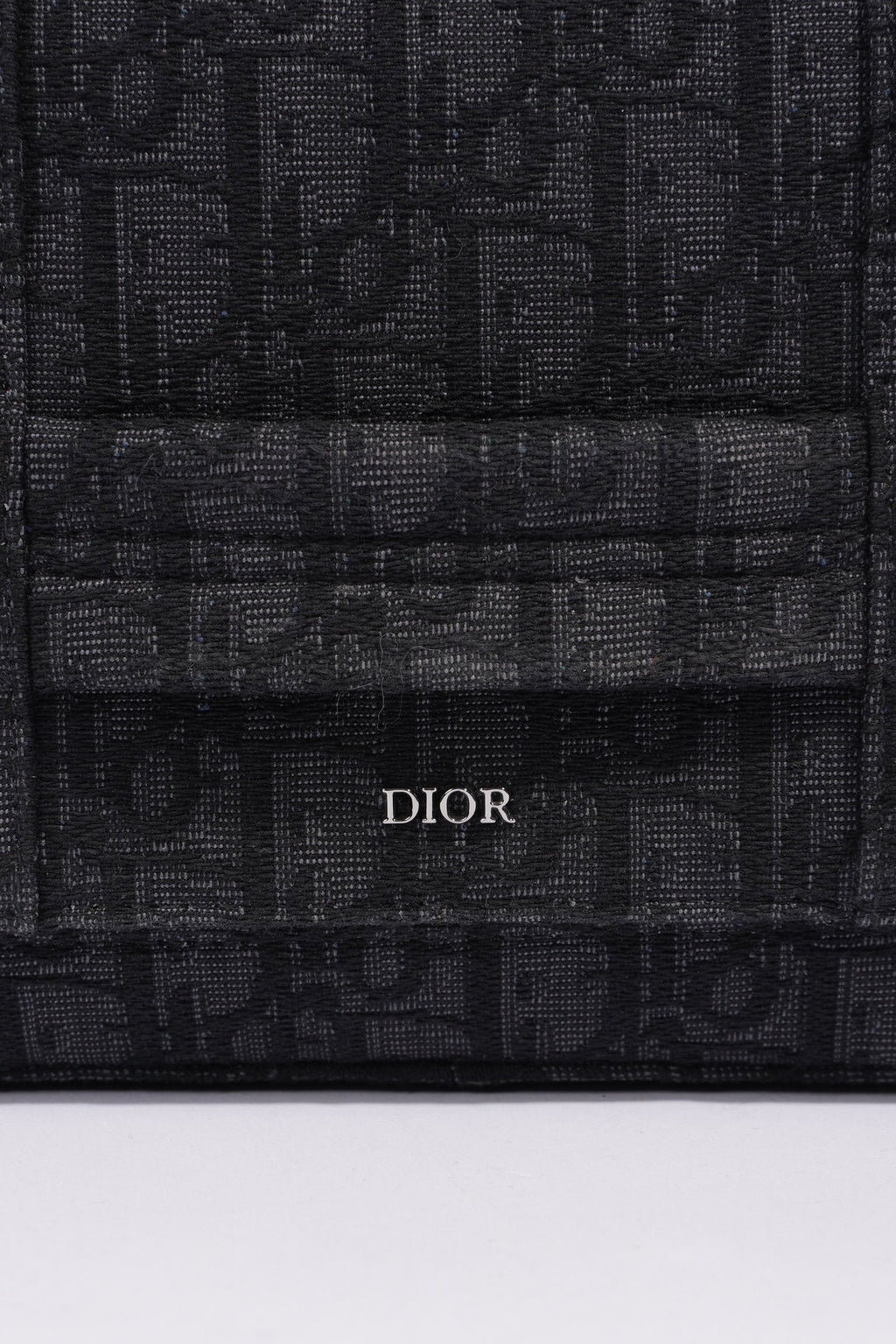 Christian Dior Oblique Flap Black / Grey Canvas