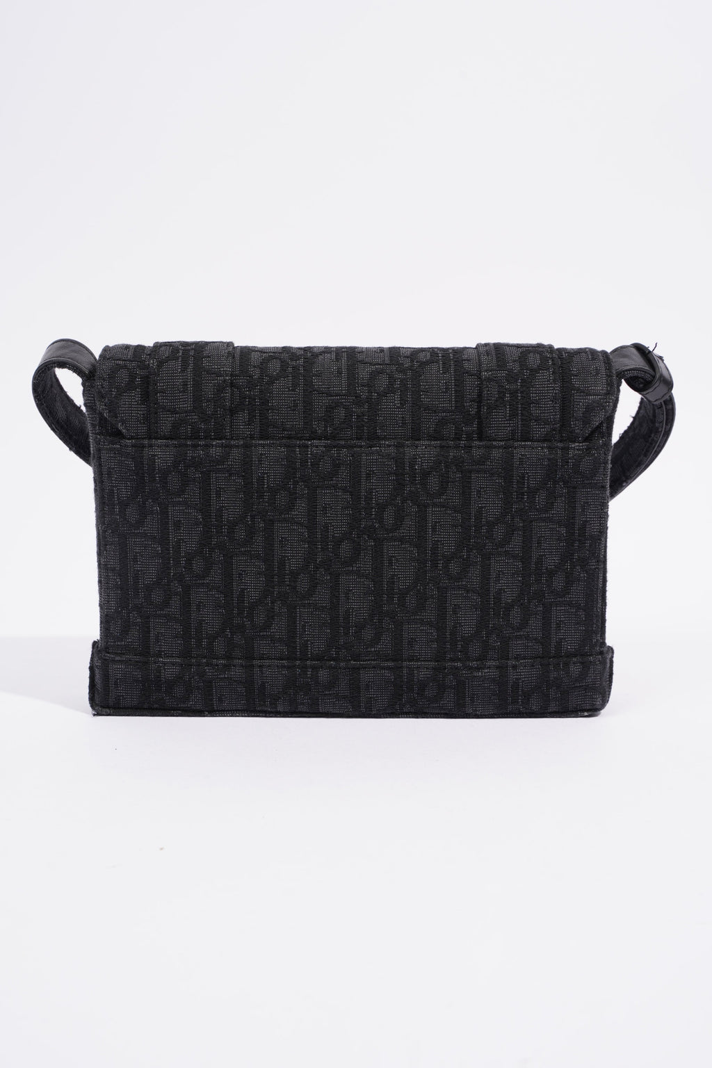 Christian Dior Oblique Flap Black / Grey Canvas