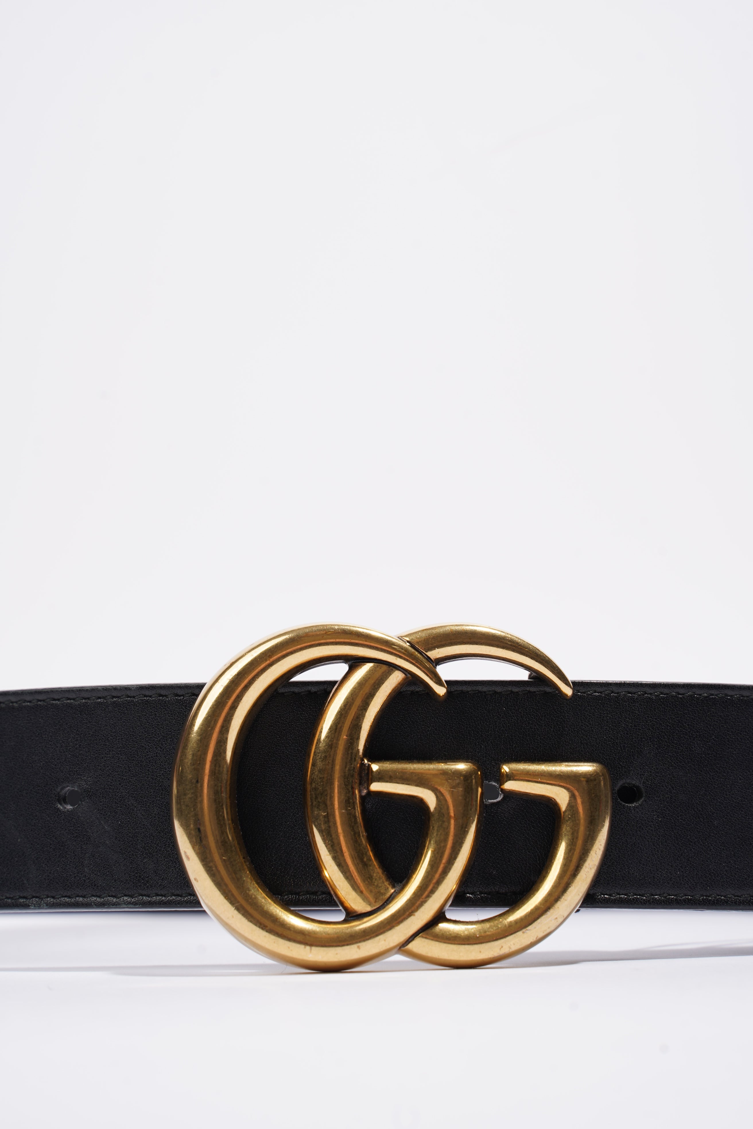 Gucci GG Marmont Belt Black Leather 65cm 26"