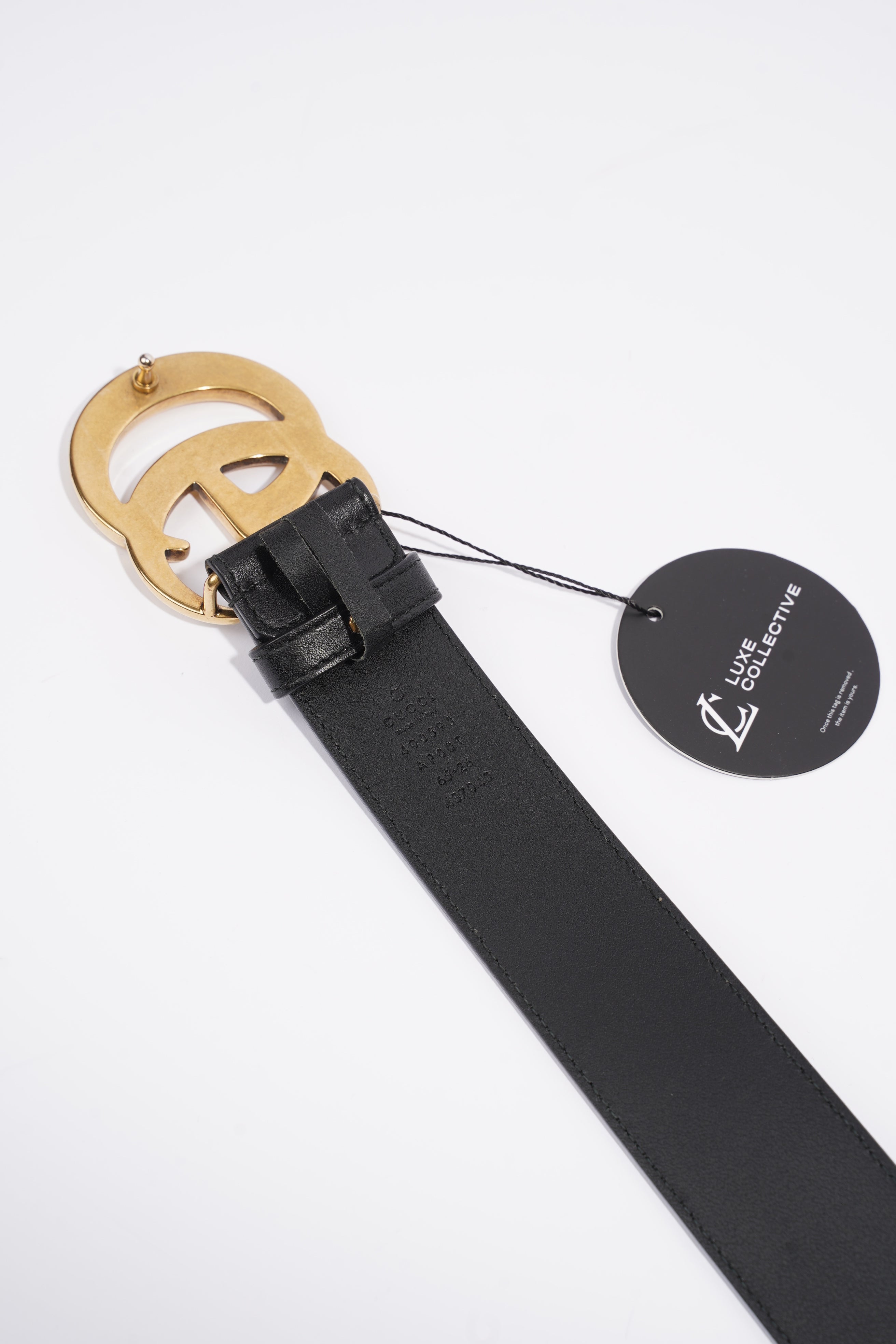 Gucci GG Marmont Belt Black Leather 65cm 26"