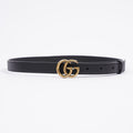 Gucci Thin GG Belt Black Leather 75cm 30"