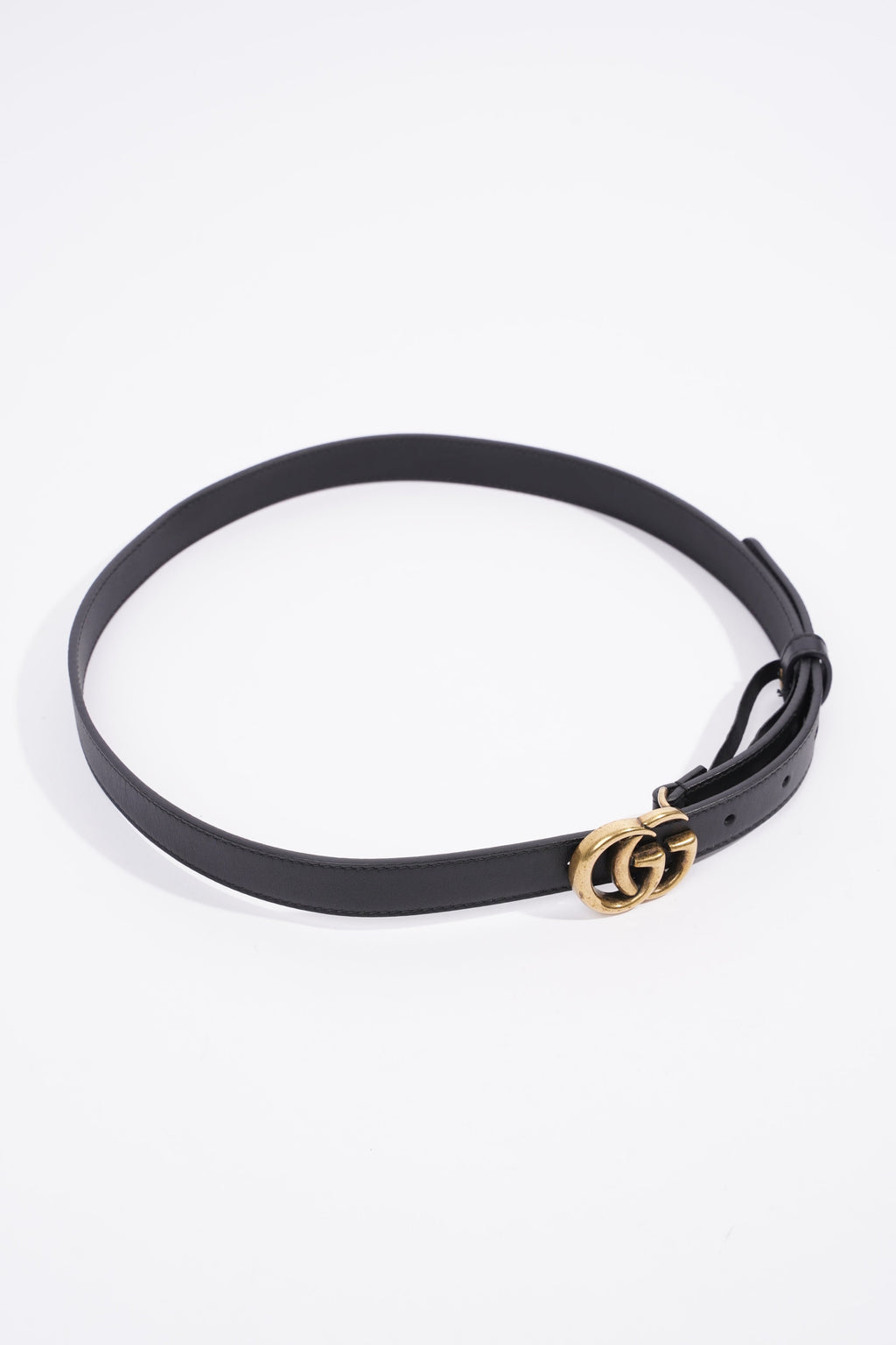 Gucci Thin GG Belt Black Leather 75cm 30"