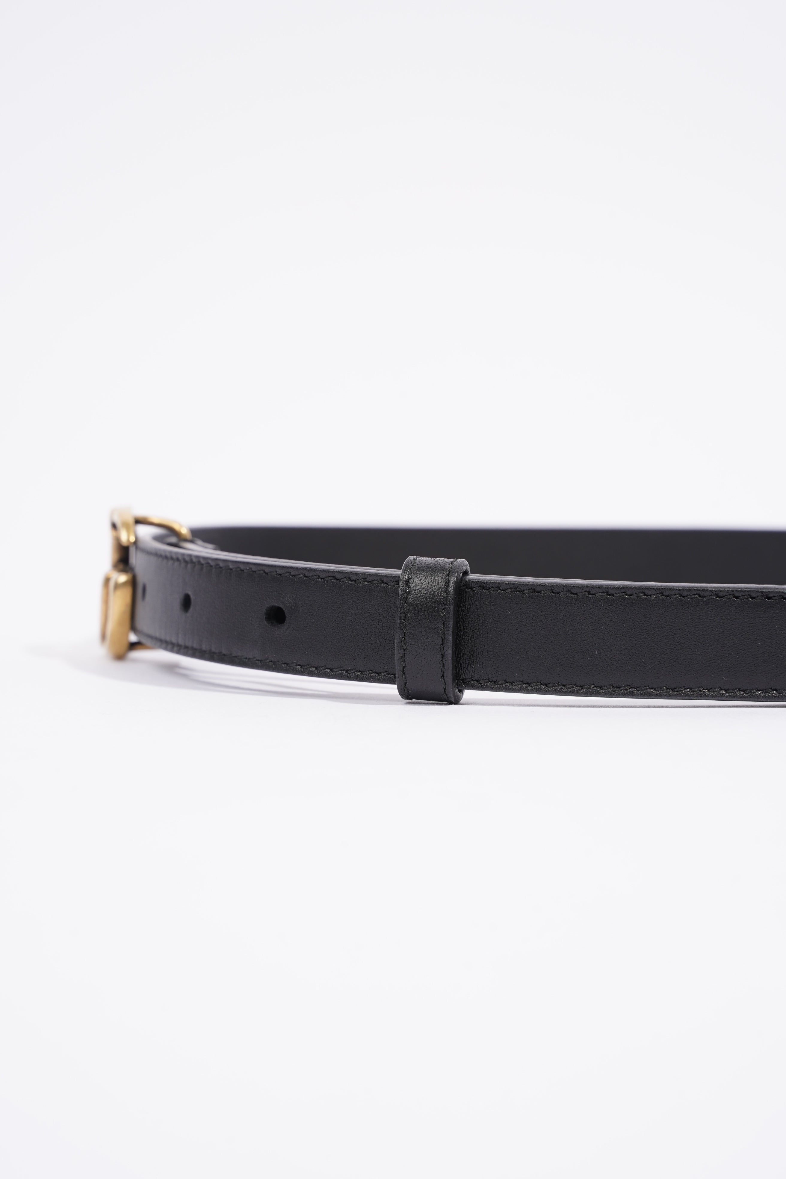 Gucci Thin GG Belt Black Leather 75cm 30"