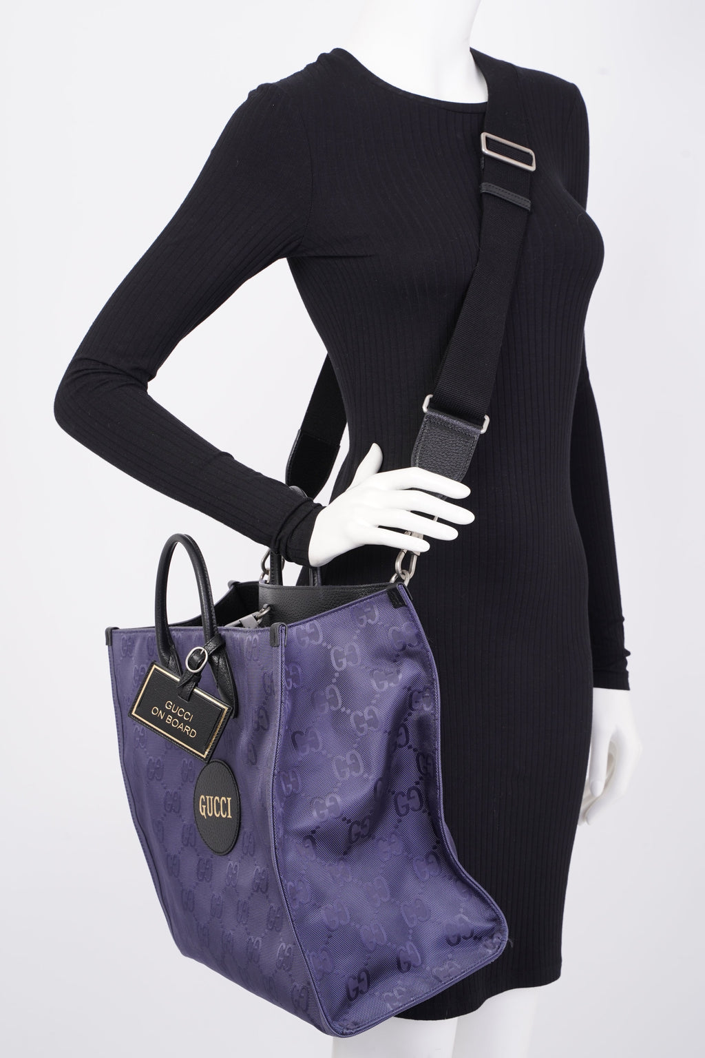 Gucci GG Off The Grid Tote Navy Nylon Large