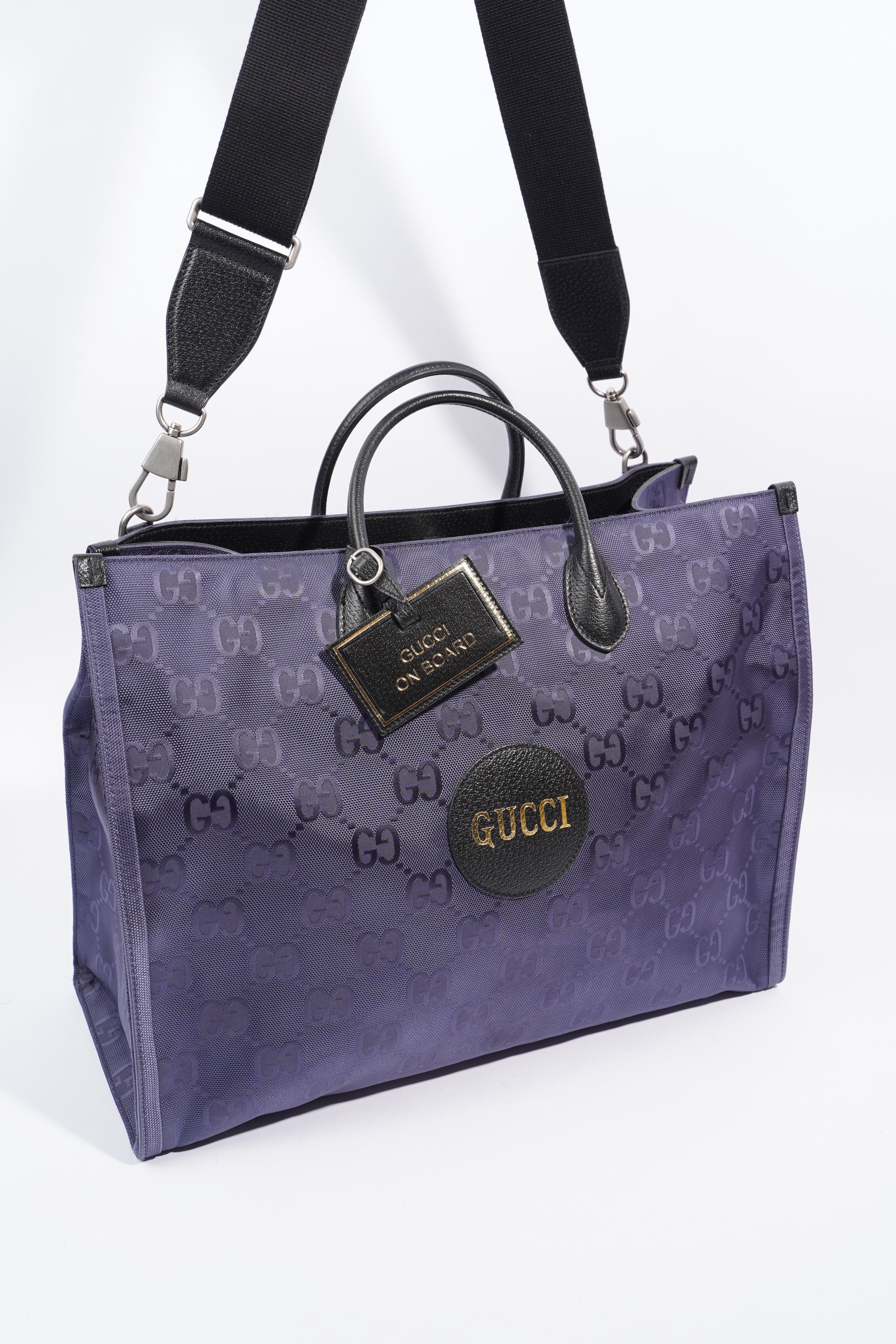 Gucci GG Off The Grid Tote Navy Nylon Large
