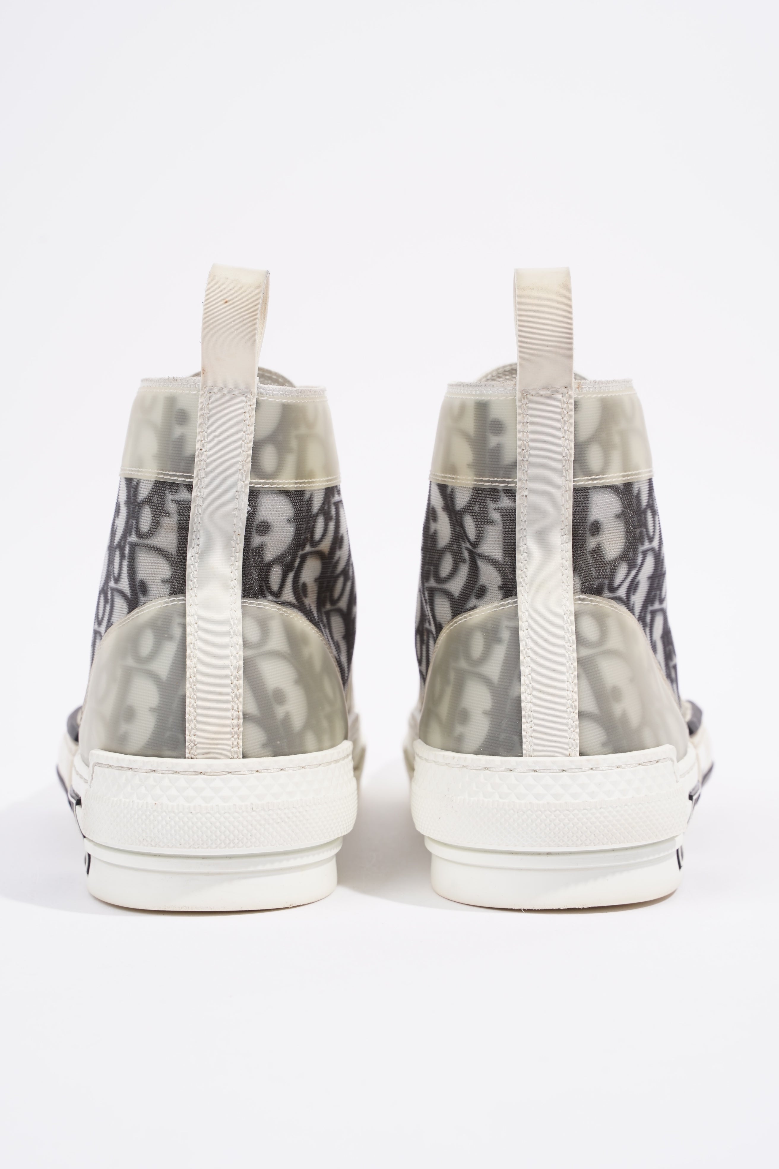 Christian Dior B23 Hightops White / Black Oblique Canvas EU 43.5 UK 9.5