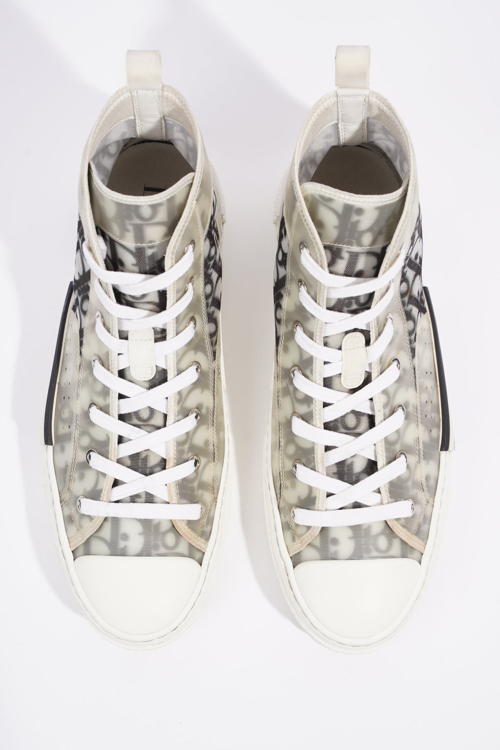 Christian Dior B23 Hightops White / Black Oblique Canvas EU 43.5 UK 9.5