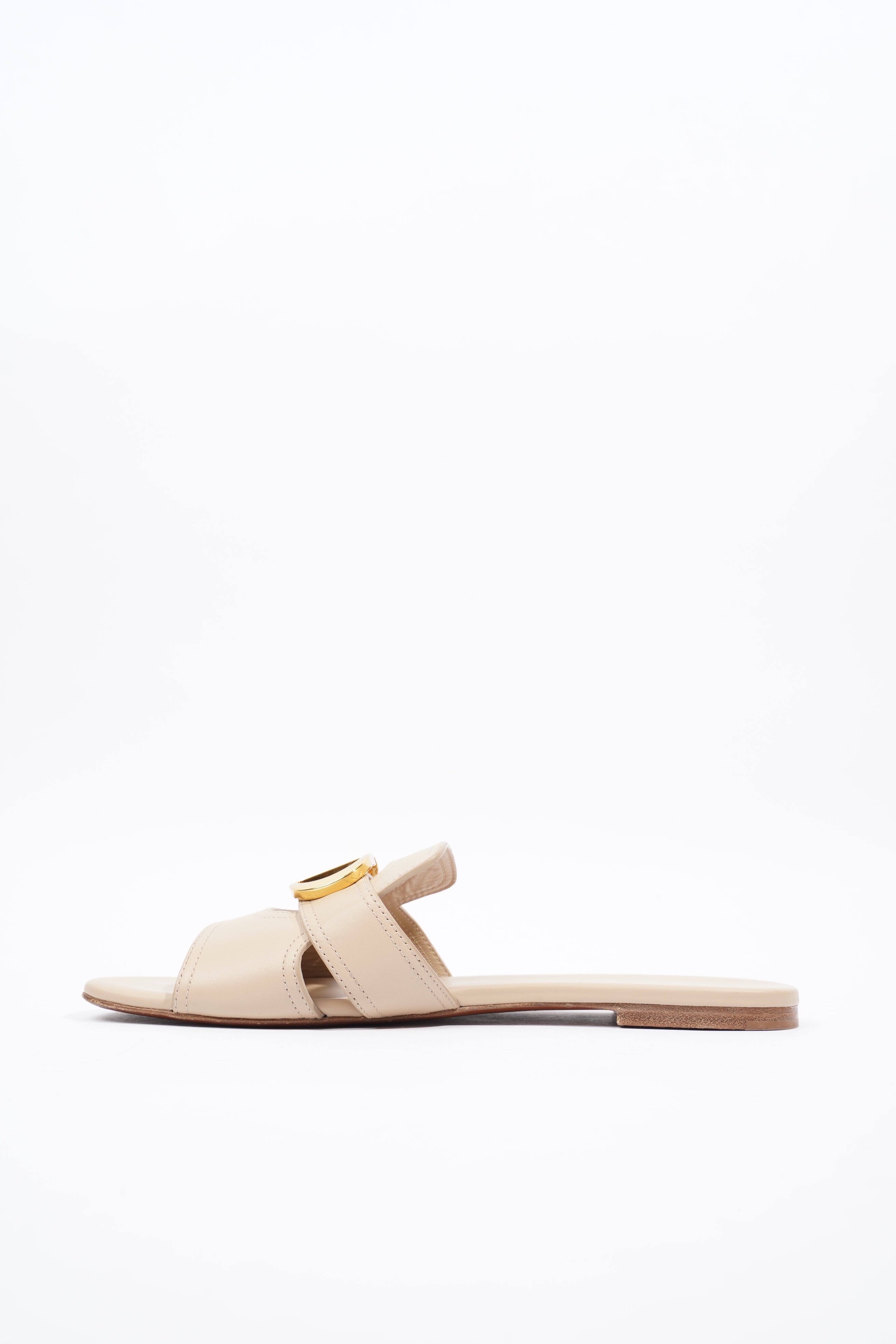 Christian Dior 30 Montaigne Slide Nude Calfskin Leather EU 39 UK 6