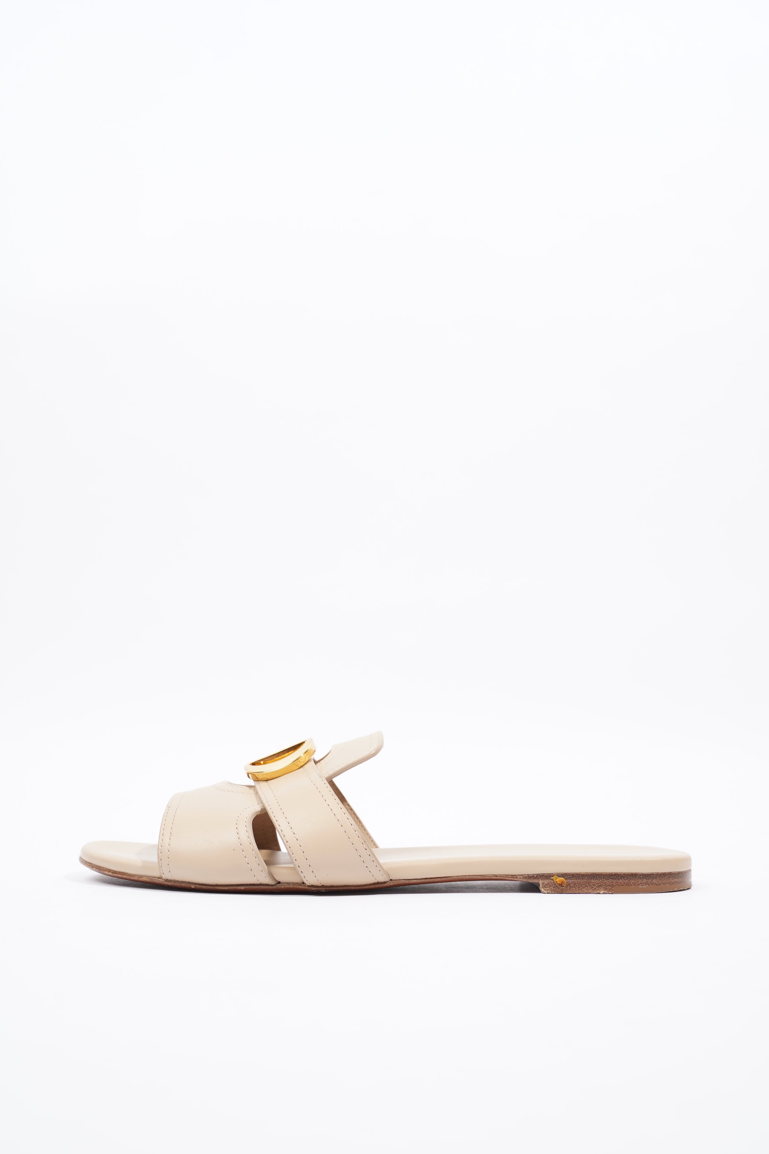 Christian Dior 30 Montaigne Slide Nude Calfskin Leather EU 39 UK 6