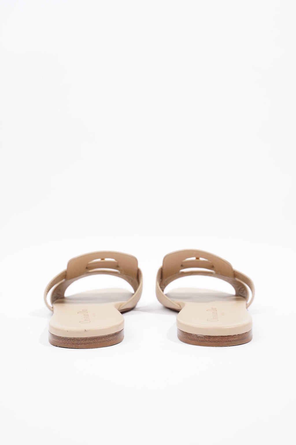 Christian Dior 30 Montaigne Slide Nude Calfskin Leather EU 39 UK 6