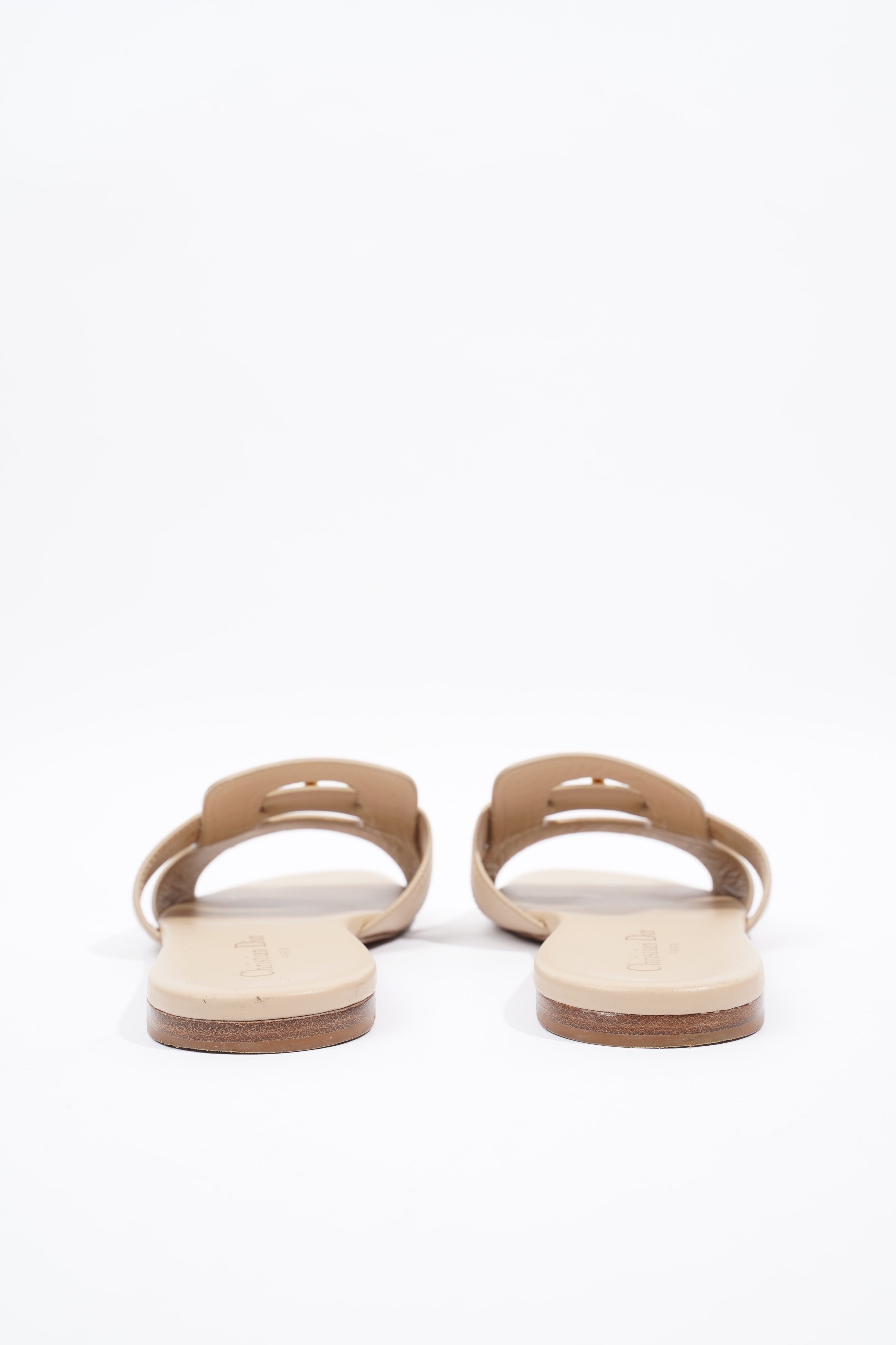Christian Dior 30 Montaigne Slide Nude Calfskin Leather EU 39 UK 6