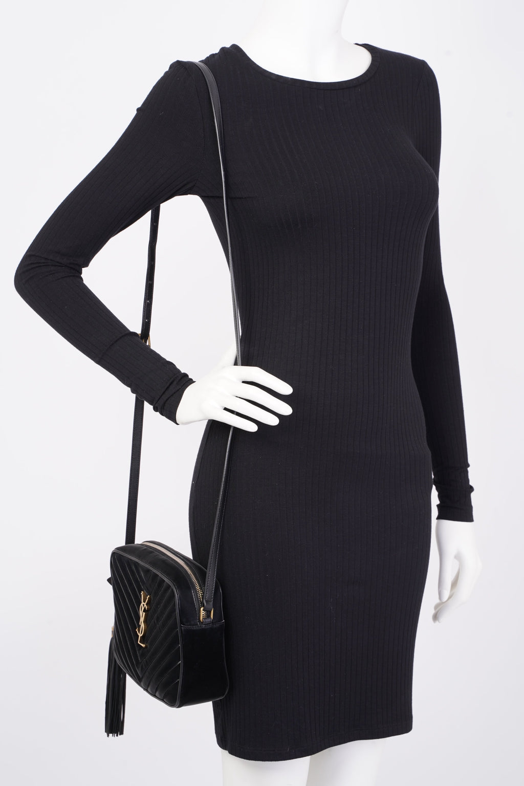 Saint Laurent Lou Camera Black Velvet