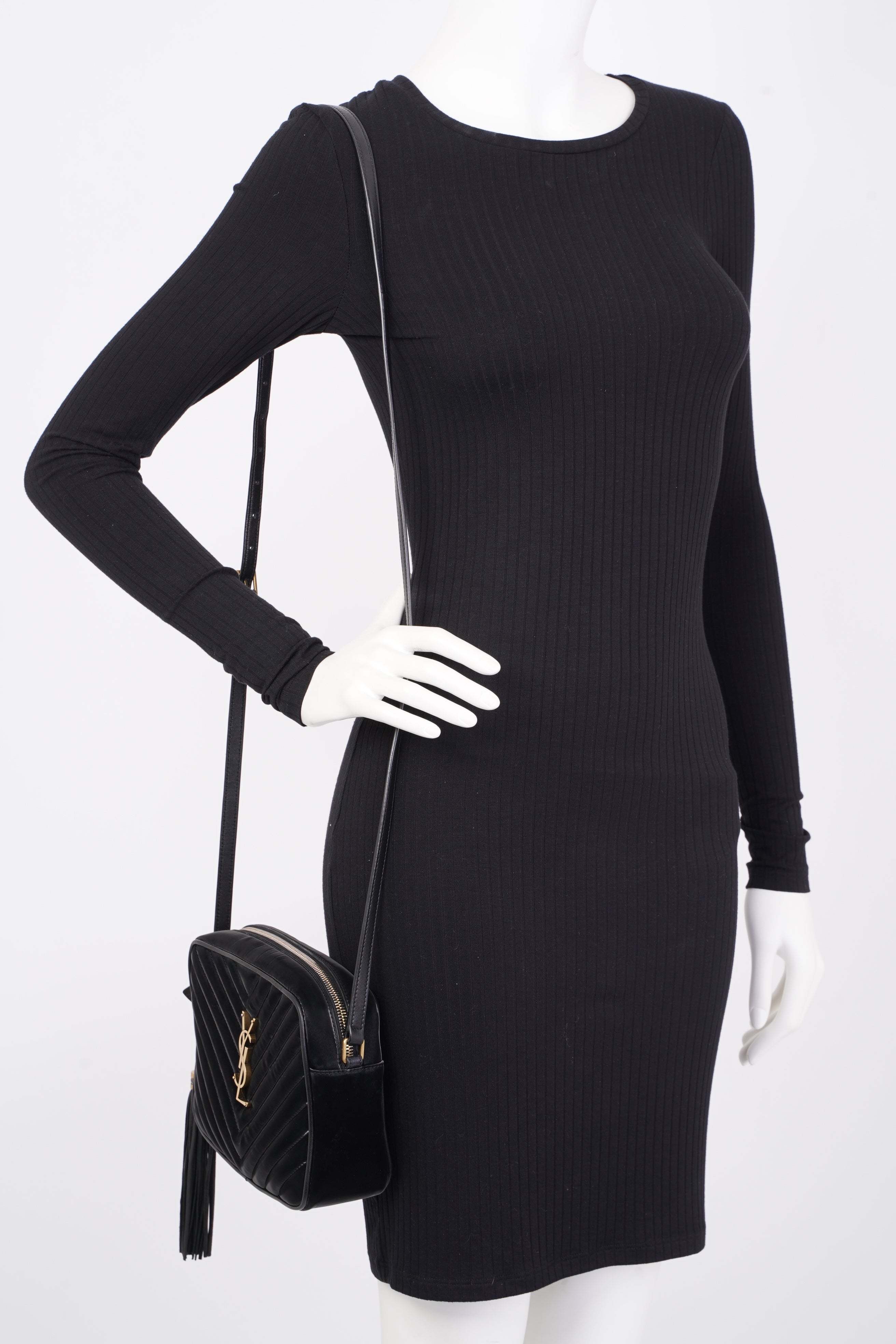 Saint Laurent Lou Camera Black Velvet