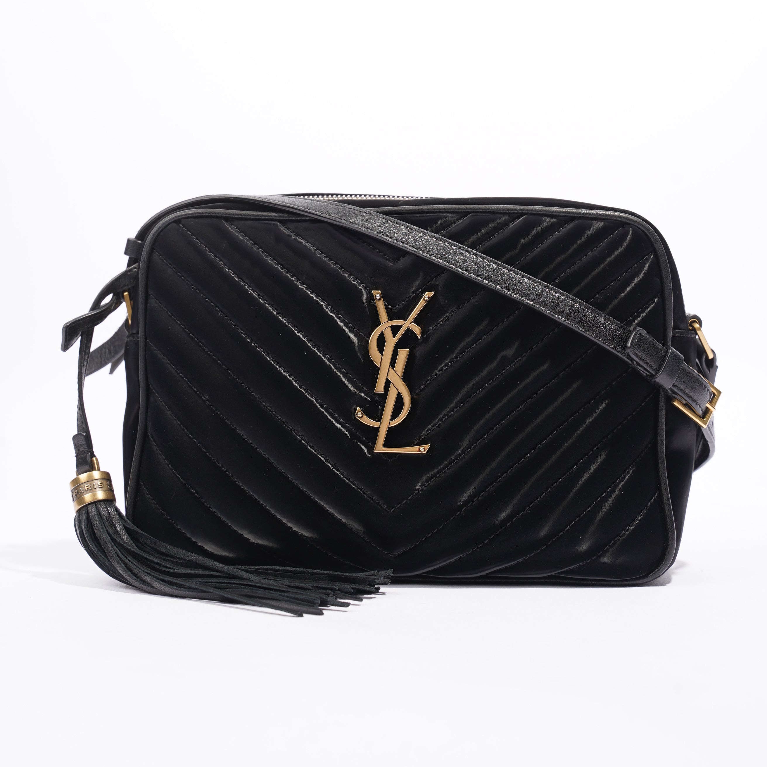 Saint Laurent Lou Camera Black Velvet