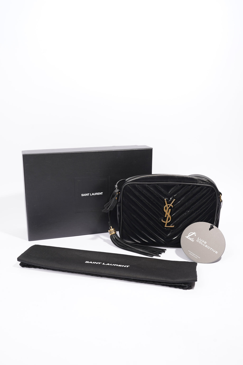 Saint Laurent Lou Camera Black Velvet