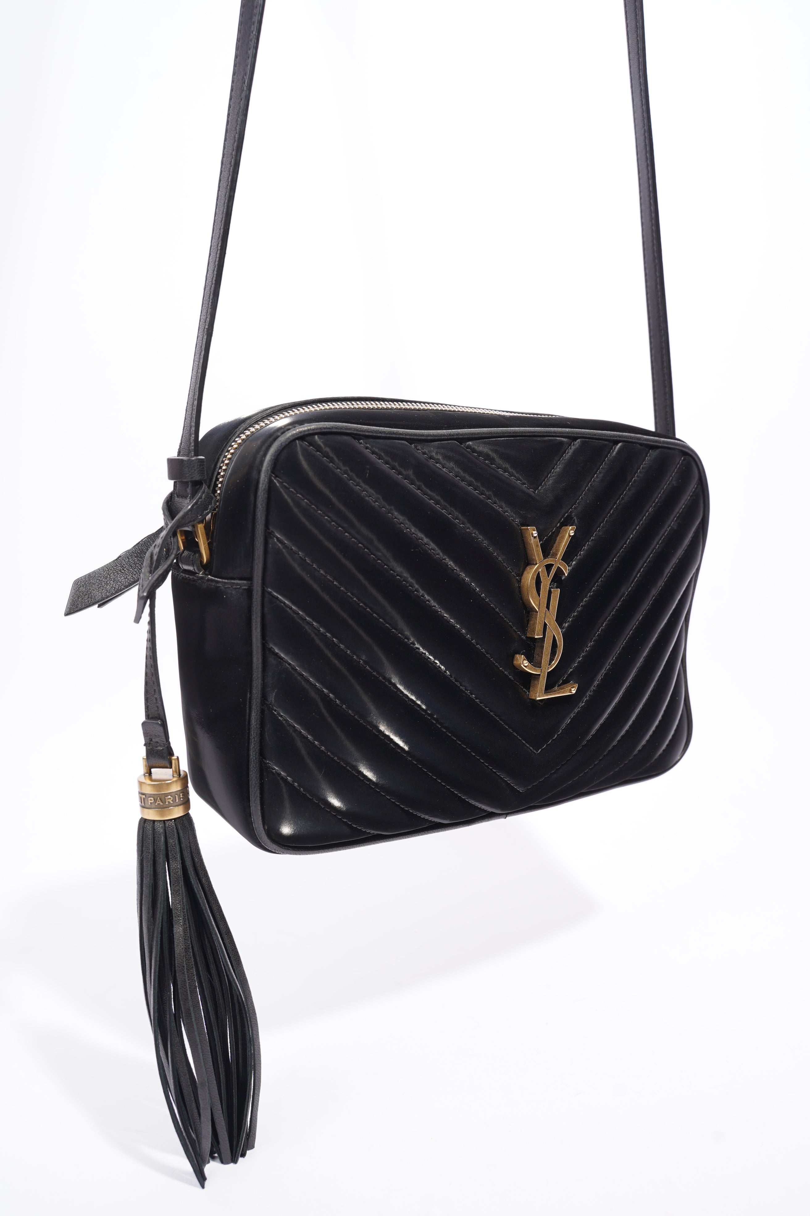 Saint Laurent Lou Camera Black Velvet