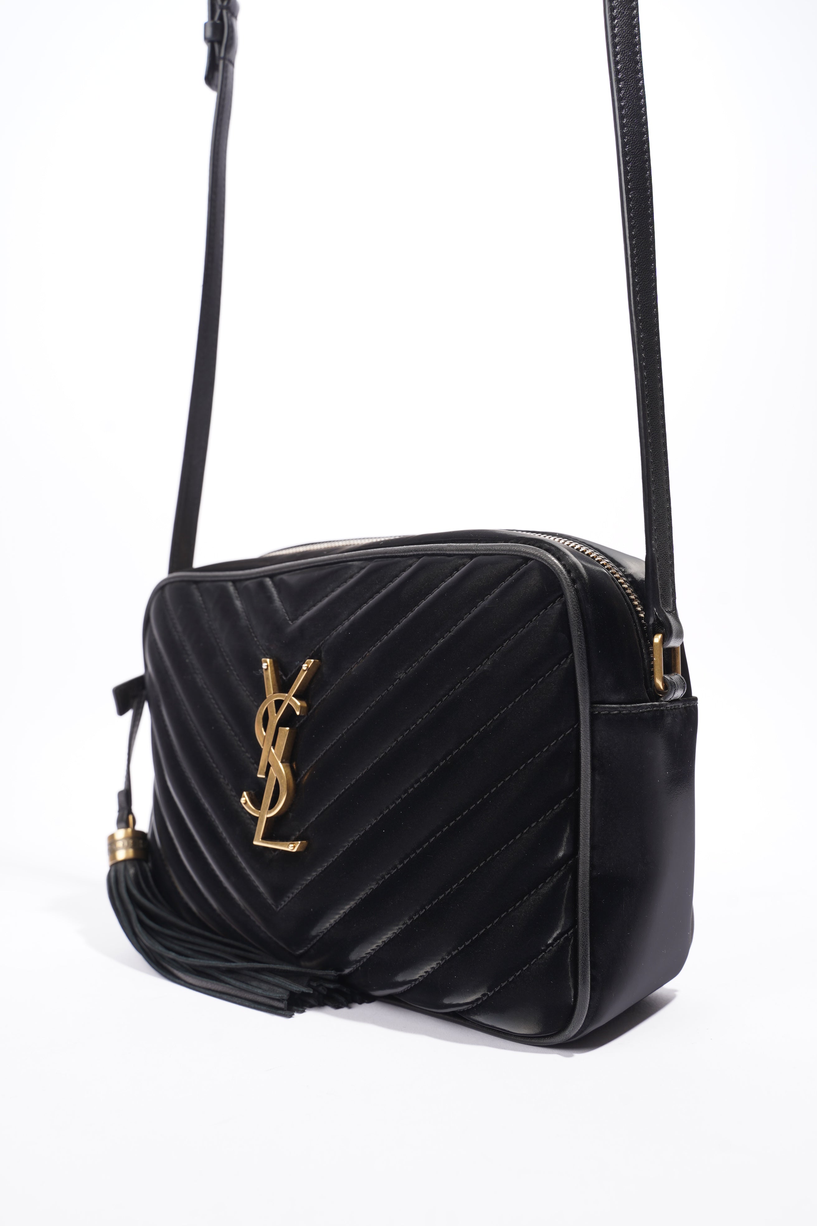 Saint Laurent Lou Camera Black Velvet
