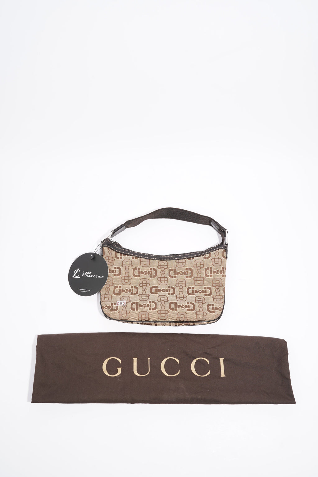 Gucci Horsebit Canvas Brown Canvas Small