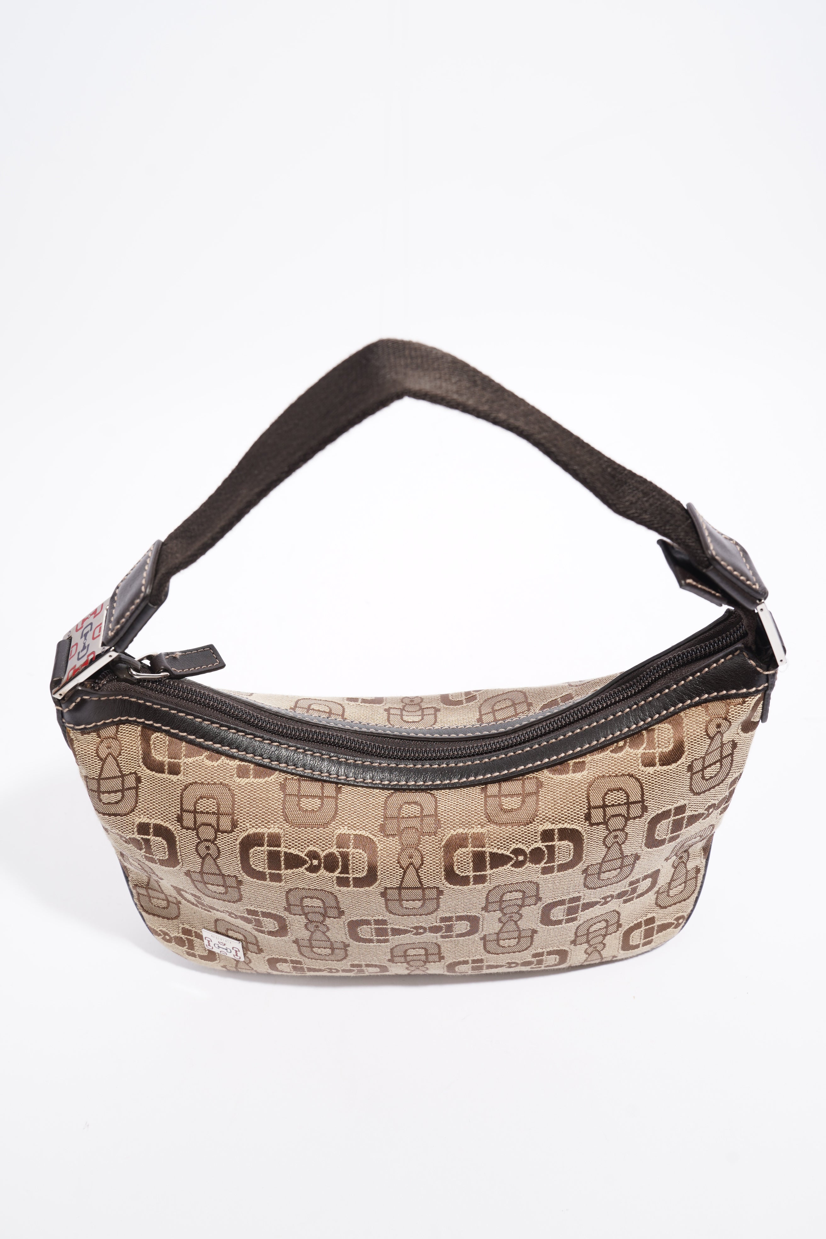 Gucci Horsebit Canvas Brown Canvas Small