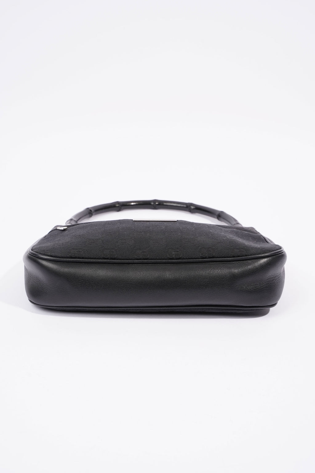 Gucci GG Bamboo Shoulder Bag Black Canvas