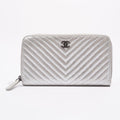 Chanel Purse Silver Leather
