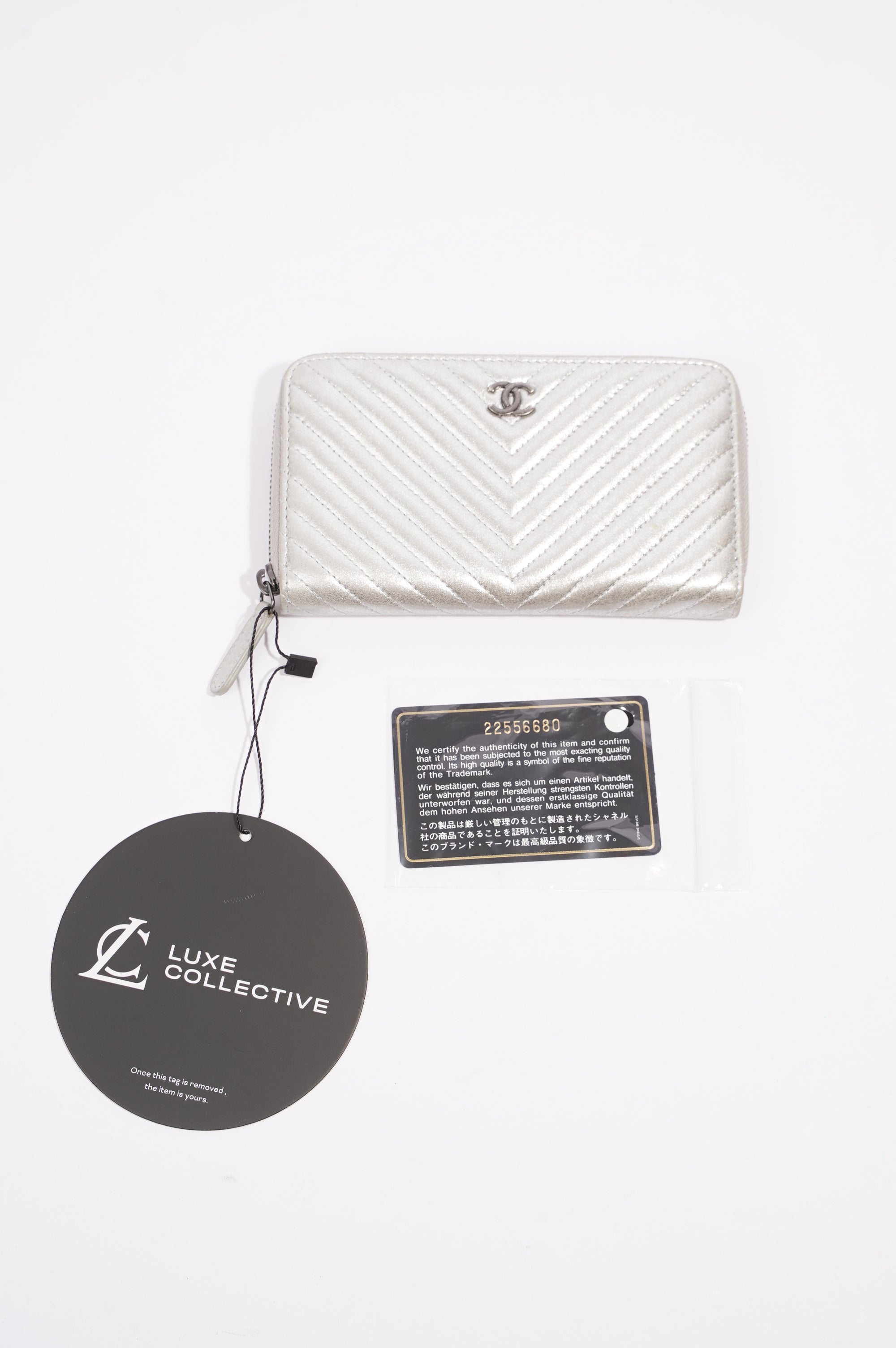 Chanel Purse Silver Leather