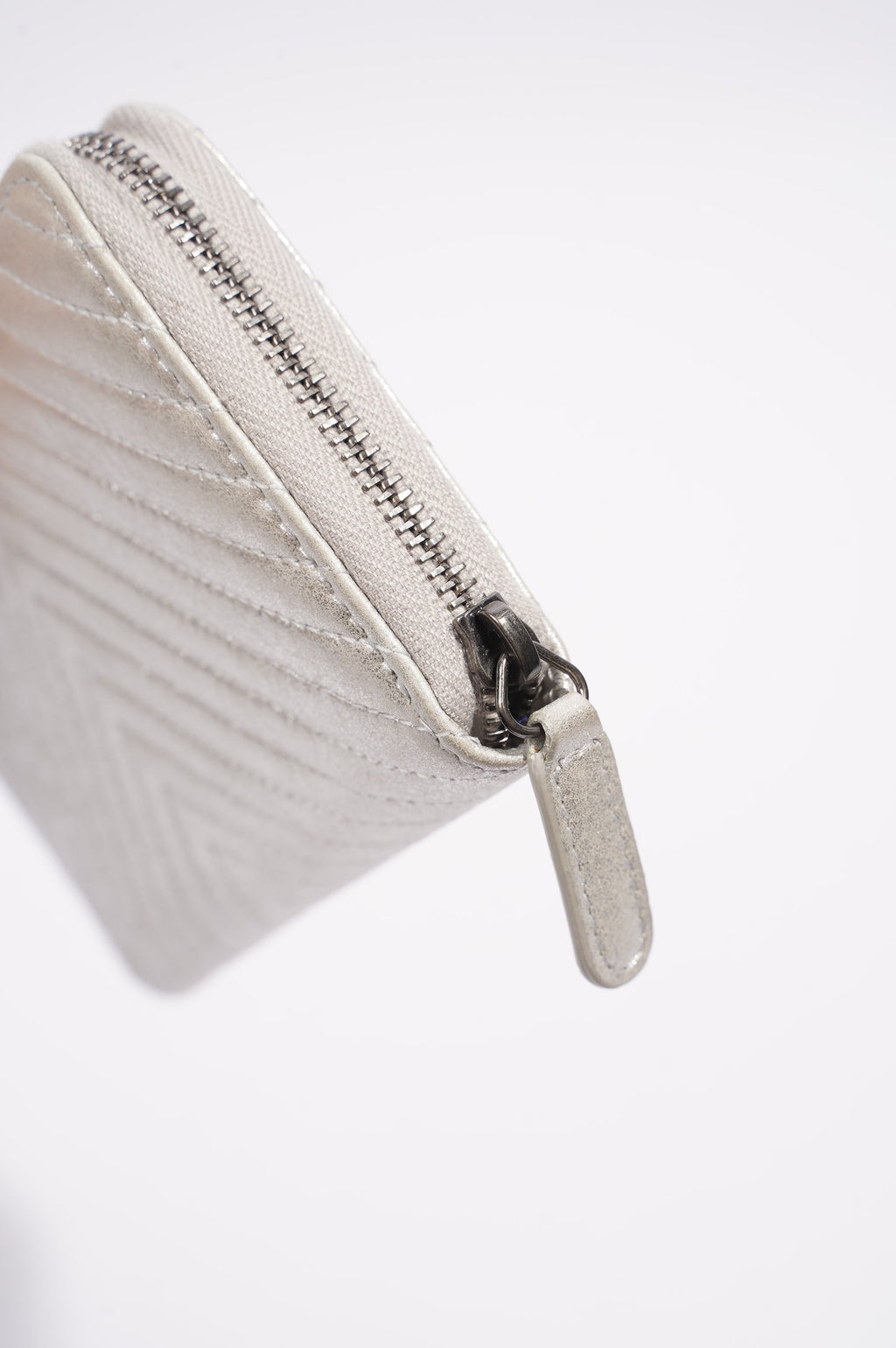 Chanel Purse Silver Leather