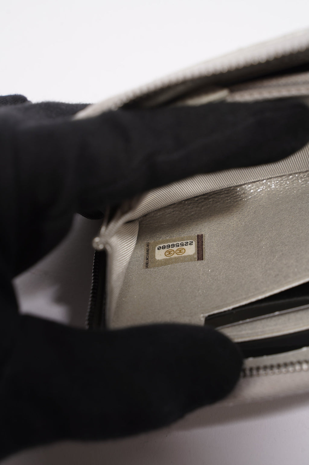 Chanel Purse Silver Leather