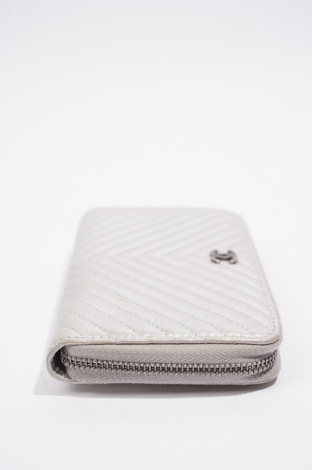 Chanel Purse Silver Leather