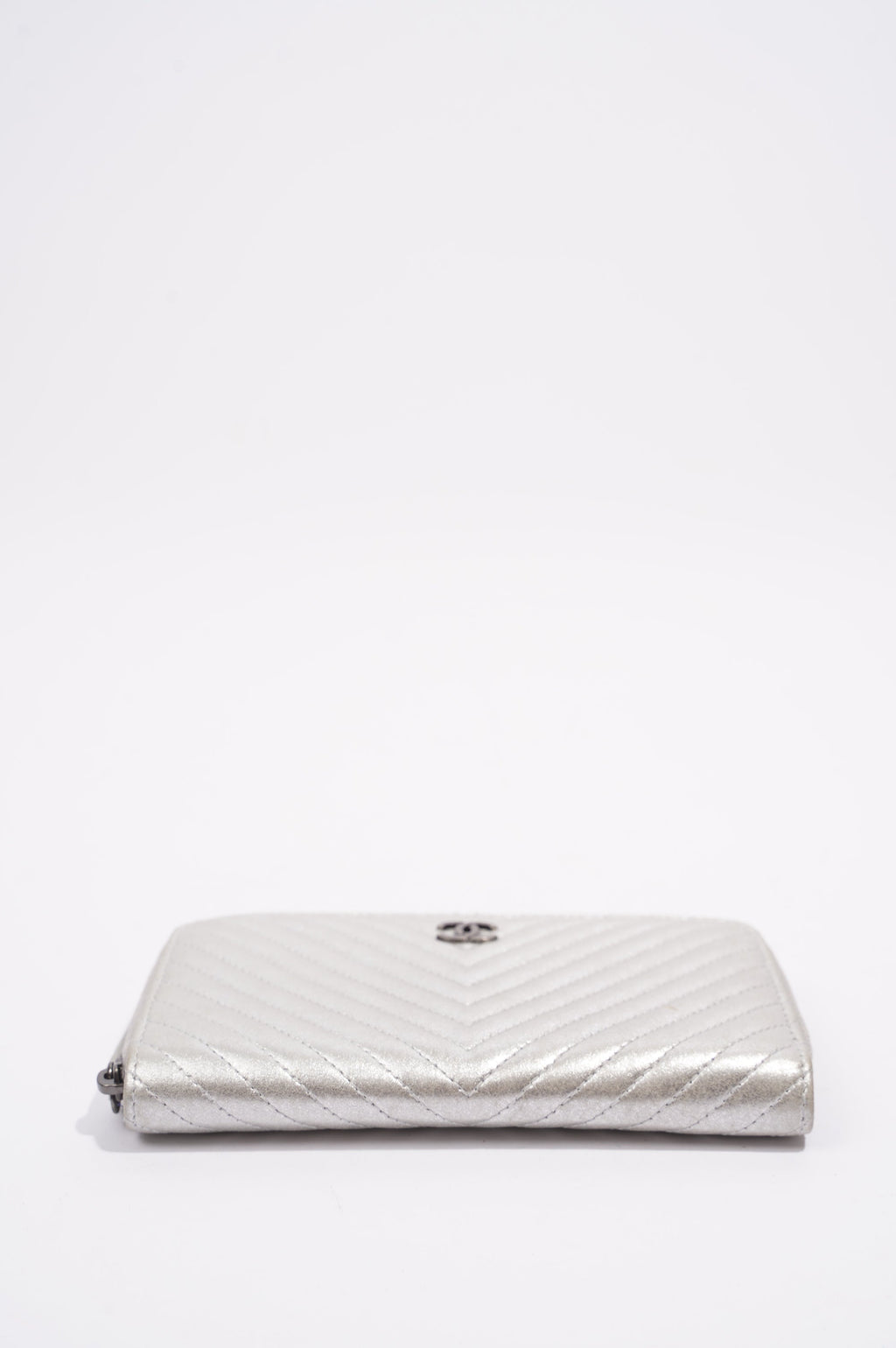 Chanel Purse Silver Leather