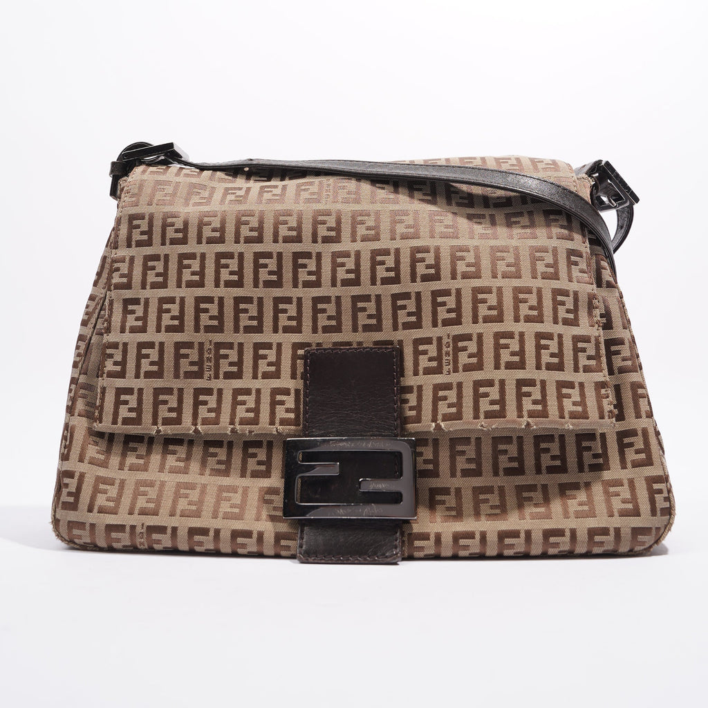 Fendi Shoulder Bag Zucca Canvas