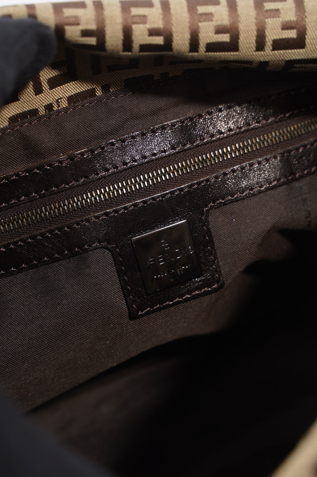 Fendi Shoulder Bag Zucca Canvas