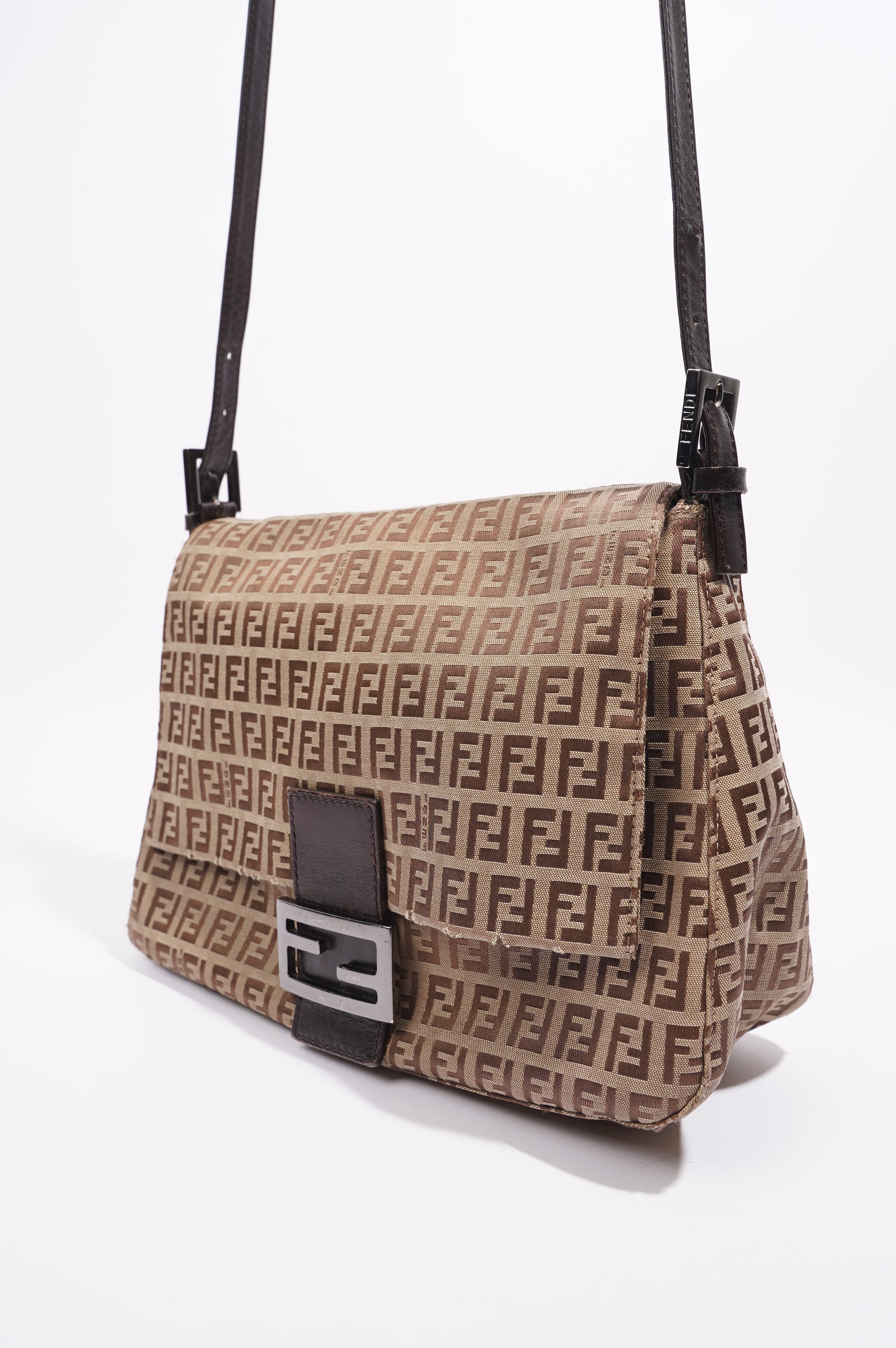 Fendi Shoulder Bag Zucca Canvas