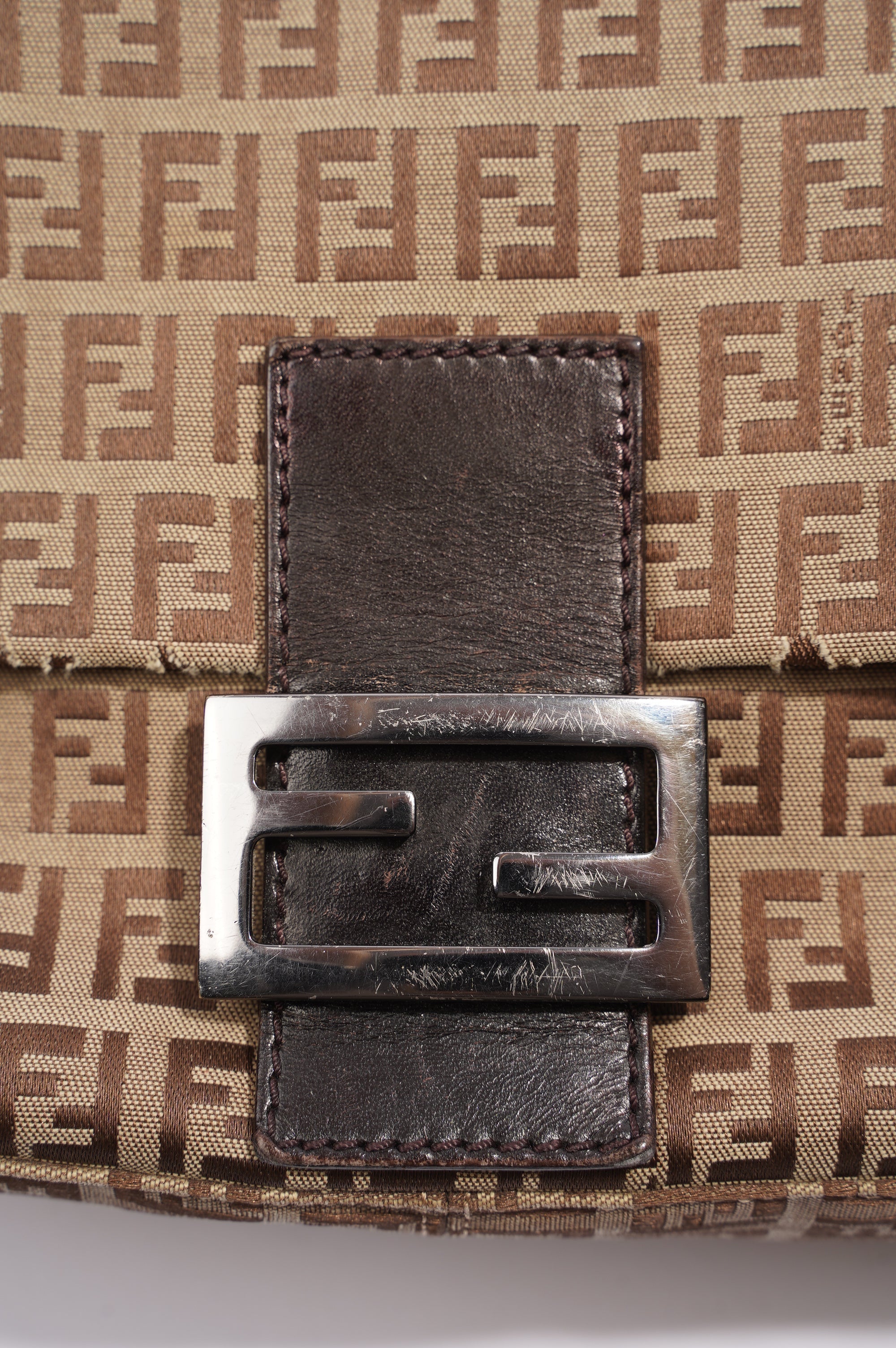 Fendi Shoulder Bag Zucca Canvas