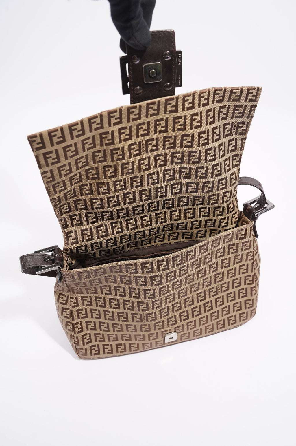 Fendi Shoulder Bag Zucca Canvas