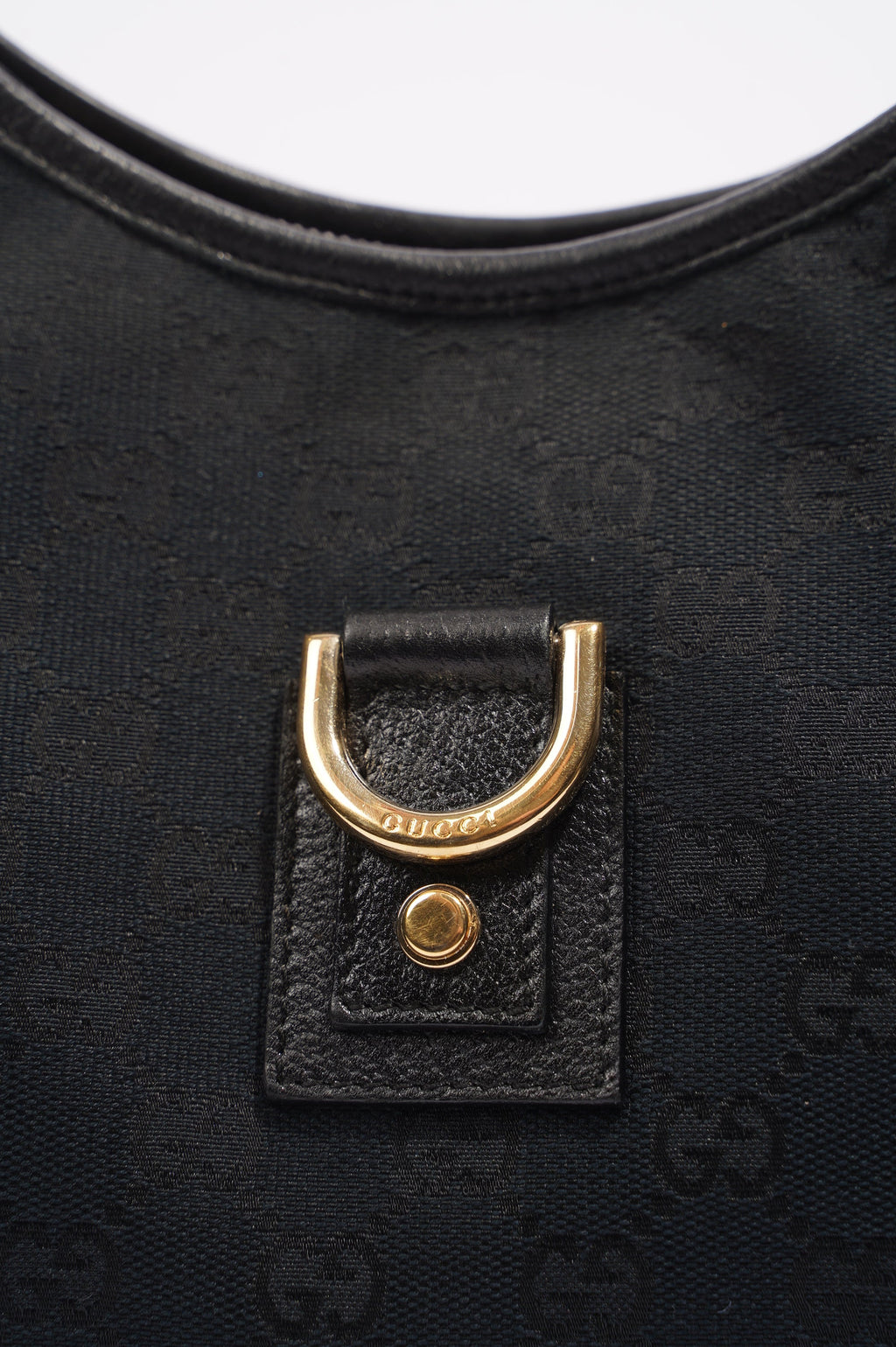 Gucci Abbey GG Shoulder Bag Black Supreme Canvas