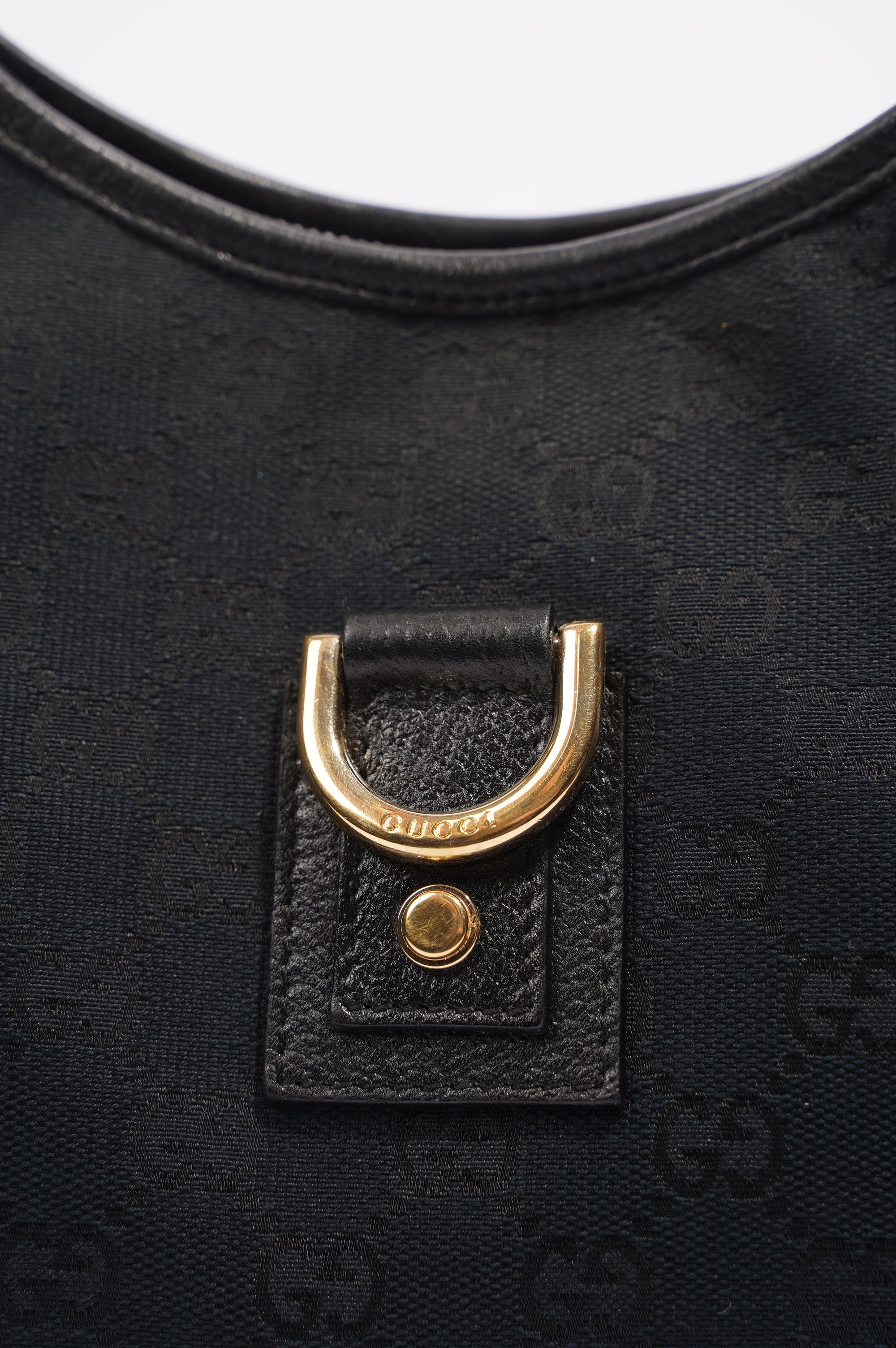 Gucci Abbey GG Shoulder Bag Black Supreme Canvas