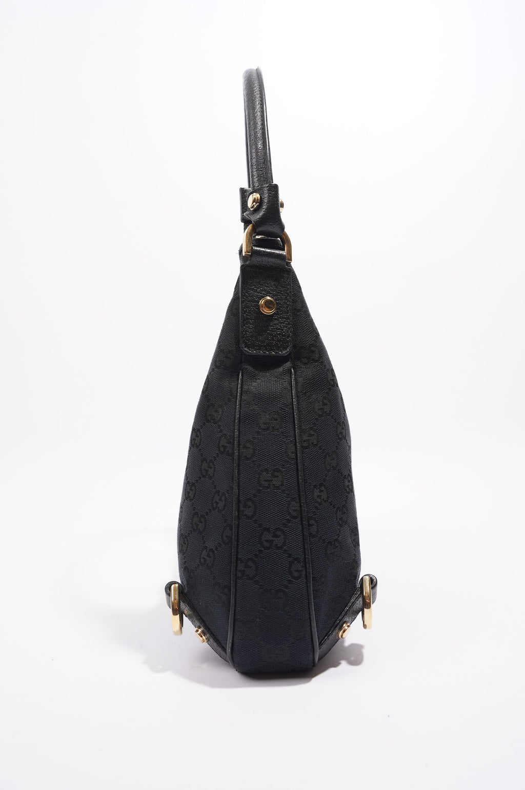 Gucci Abbey GG Shoulder Bag Black Supreme Canvas
