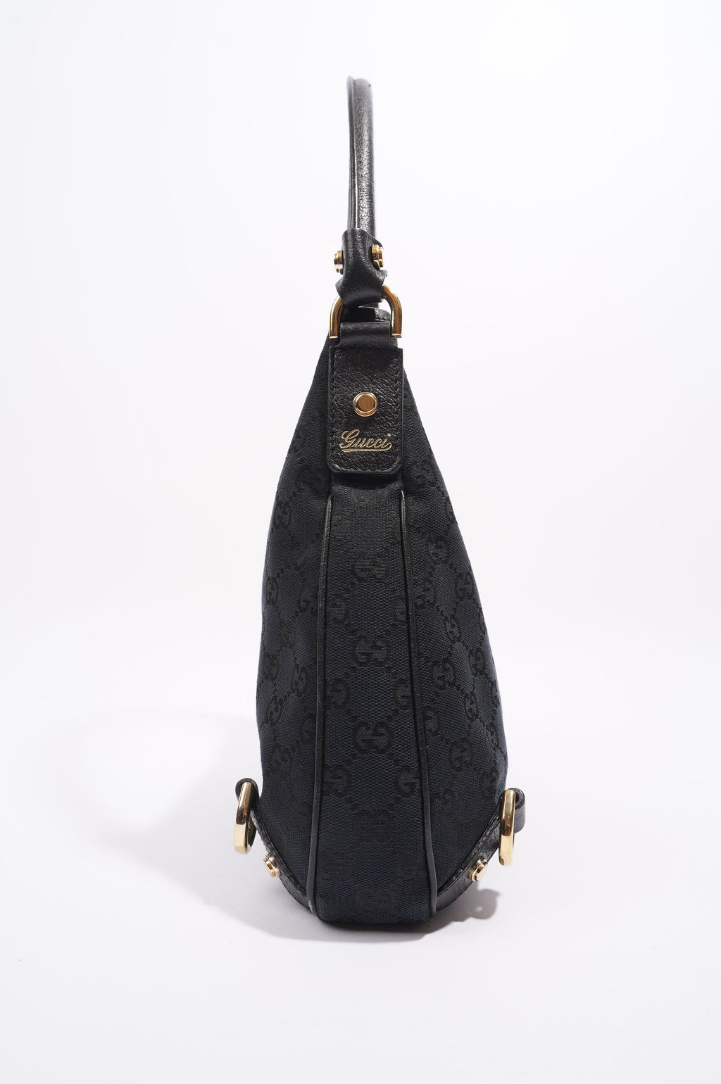 Gucci Abbey GG Shoulder Bag Black Supreme Canvas