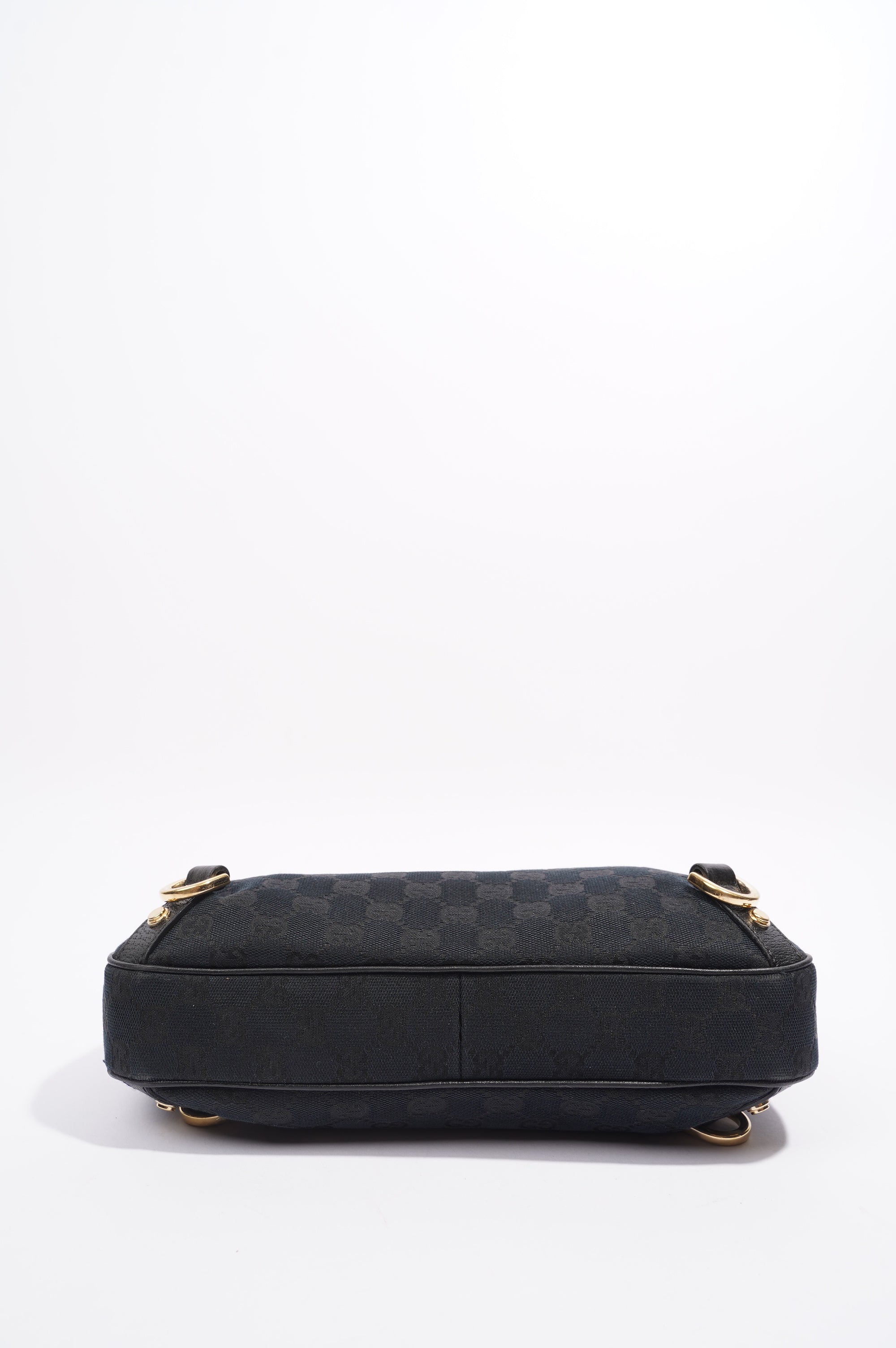 Gucci Abbey GG Shoulder Bag Black Supreme Canvas