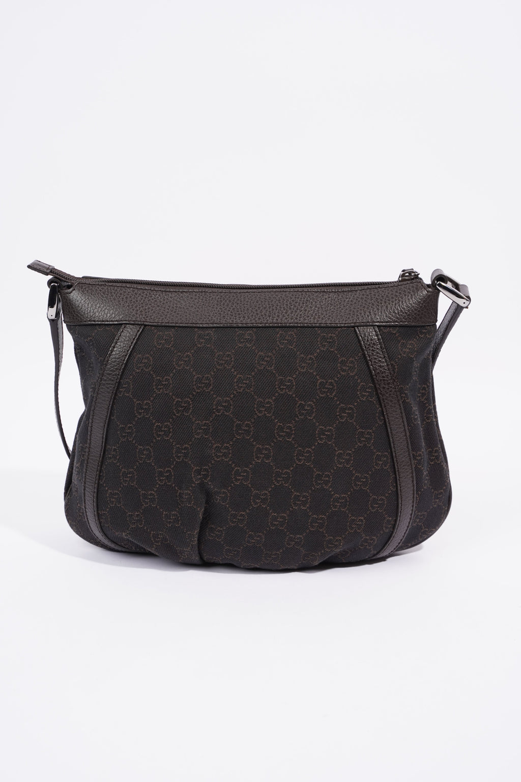 Gucci D Ring Shoulder Bag Black Supreme Canvas