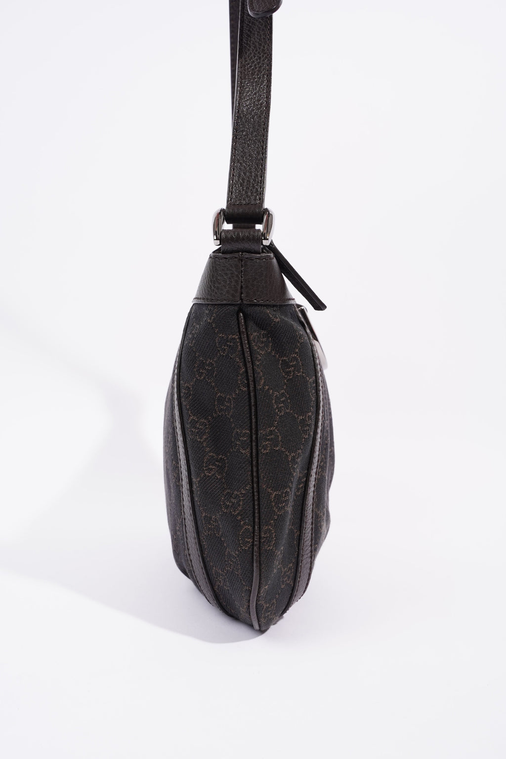 Gucci D Ring Shoulder Bag Black Supreme Canvas