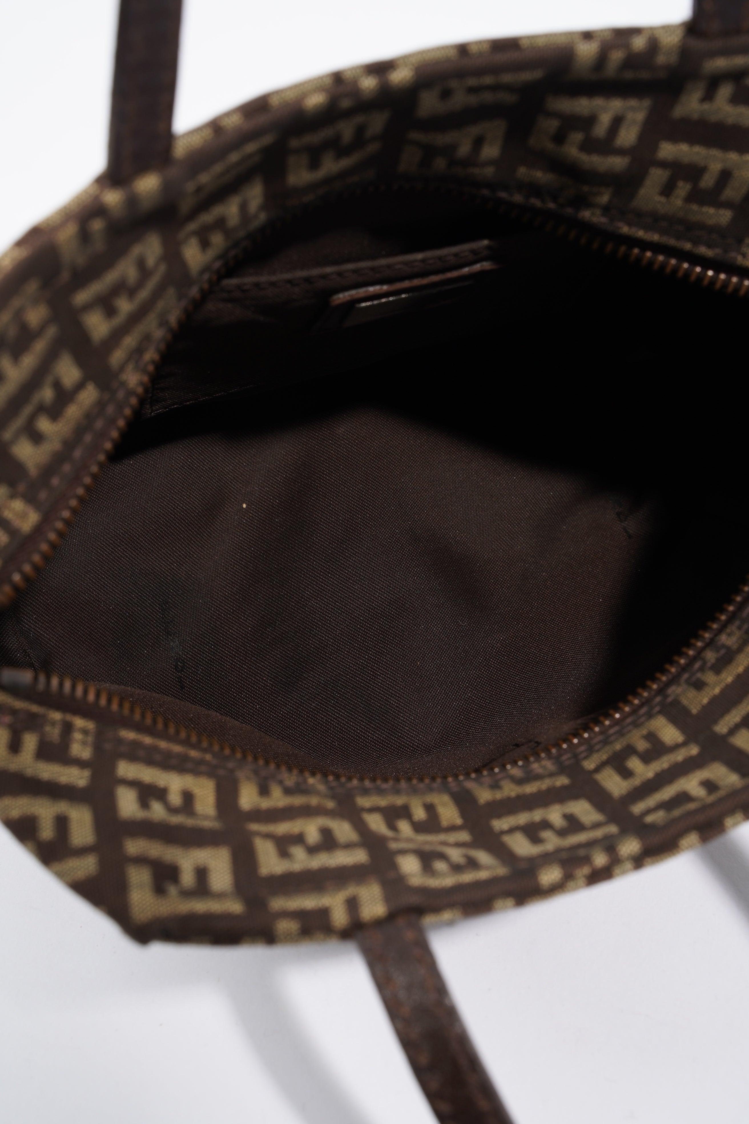 Fendi Zucchino Handbag Zucca Canvas Mini