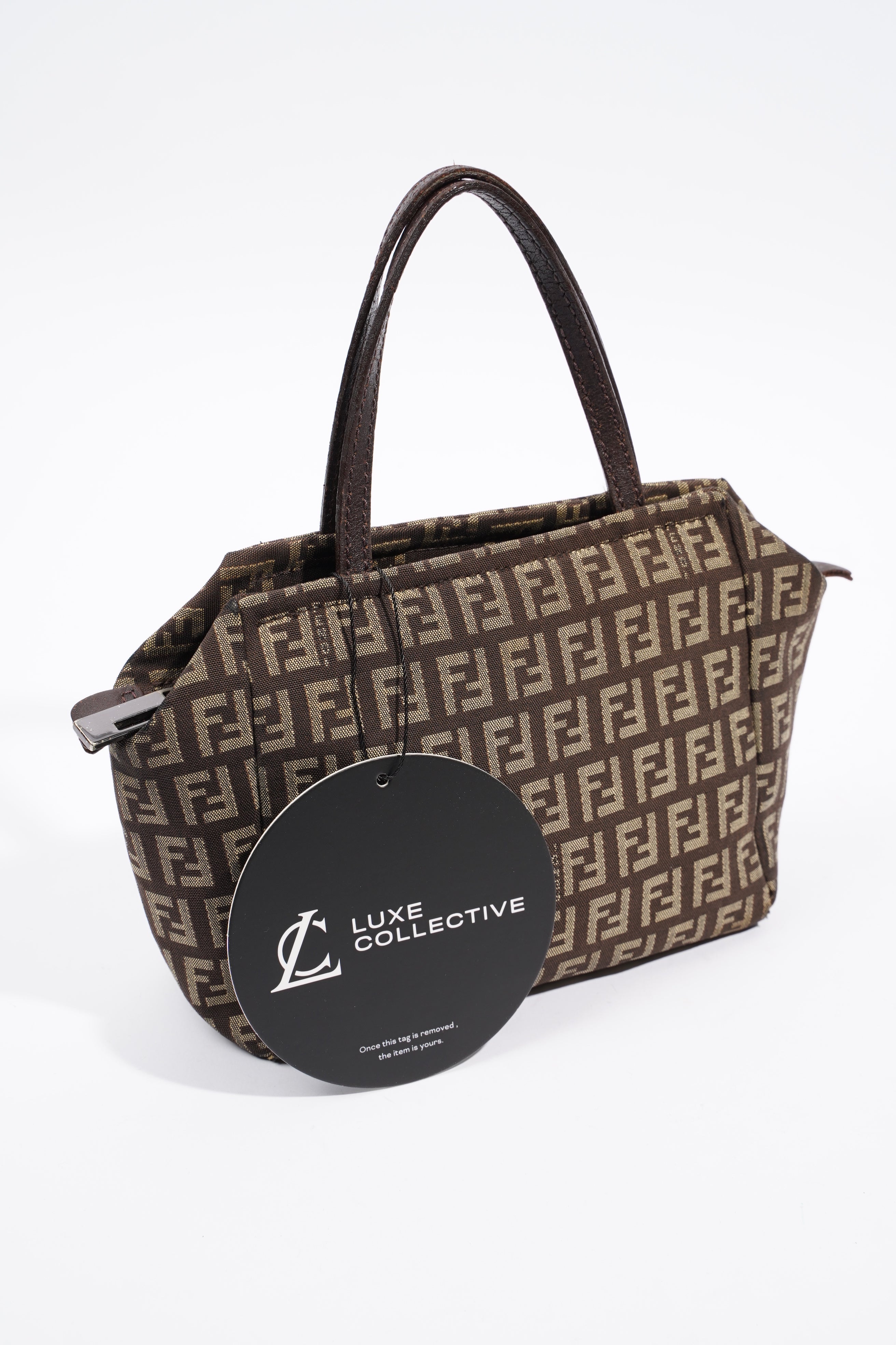 Fendi Zucchino Handbag Zucca Canvas Mini