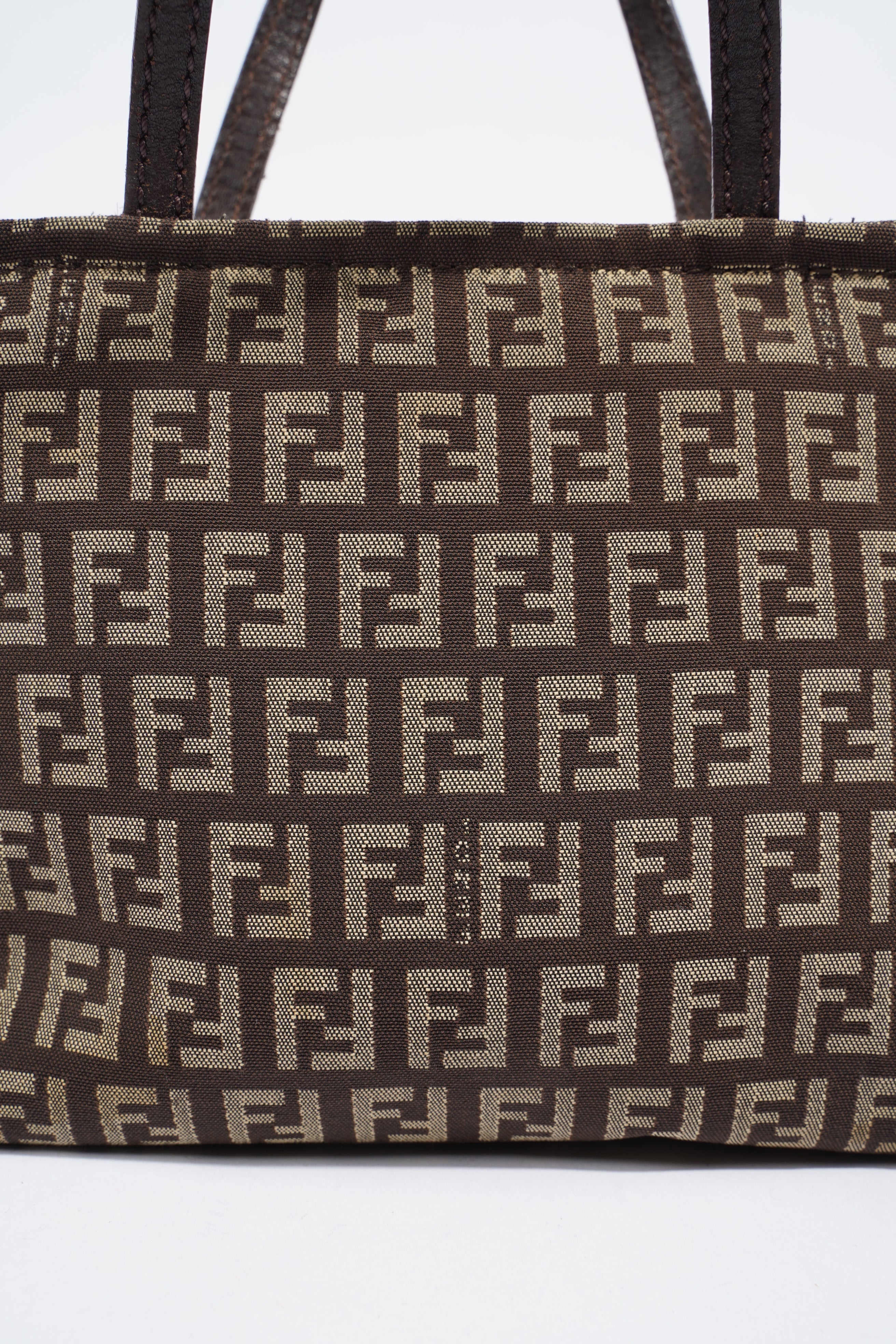 Fendi Zucchino Handbag Zucca Canvas Mini