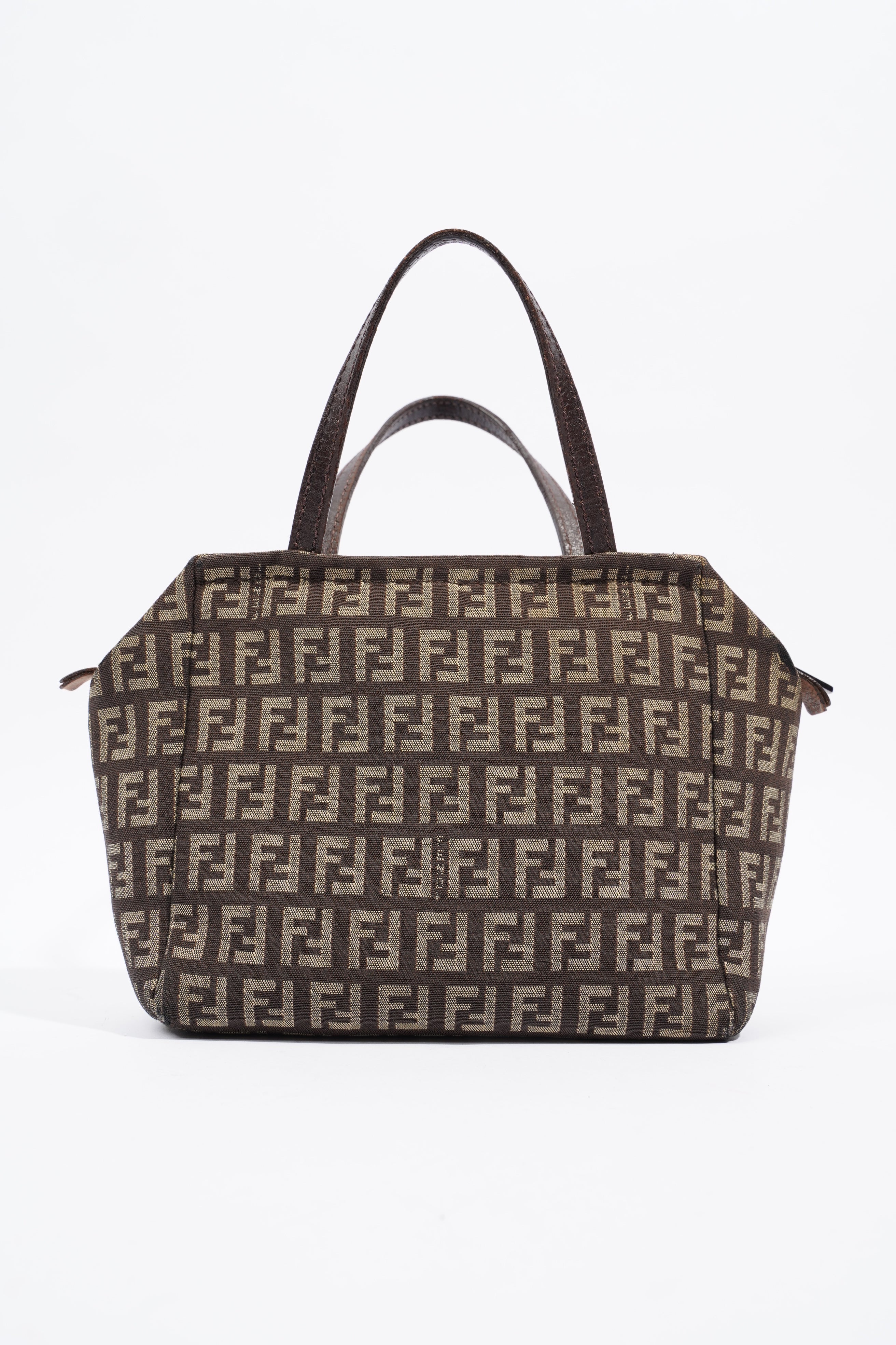 Fendi Zucchino Handbag Zucca Canvas Mini