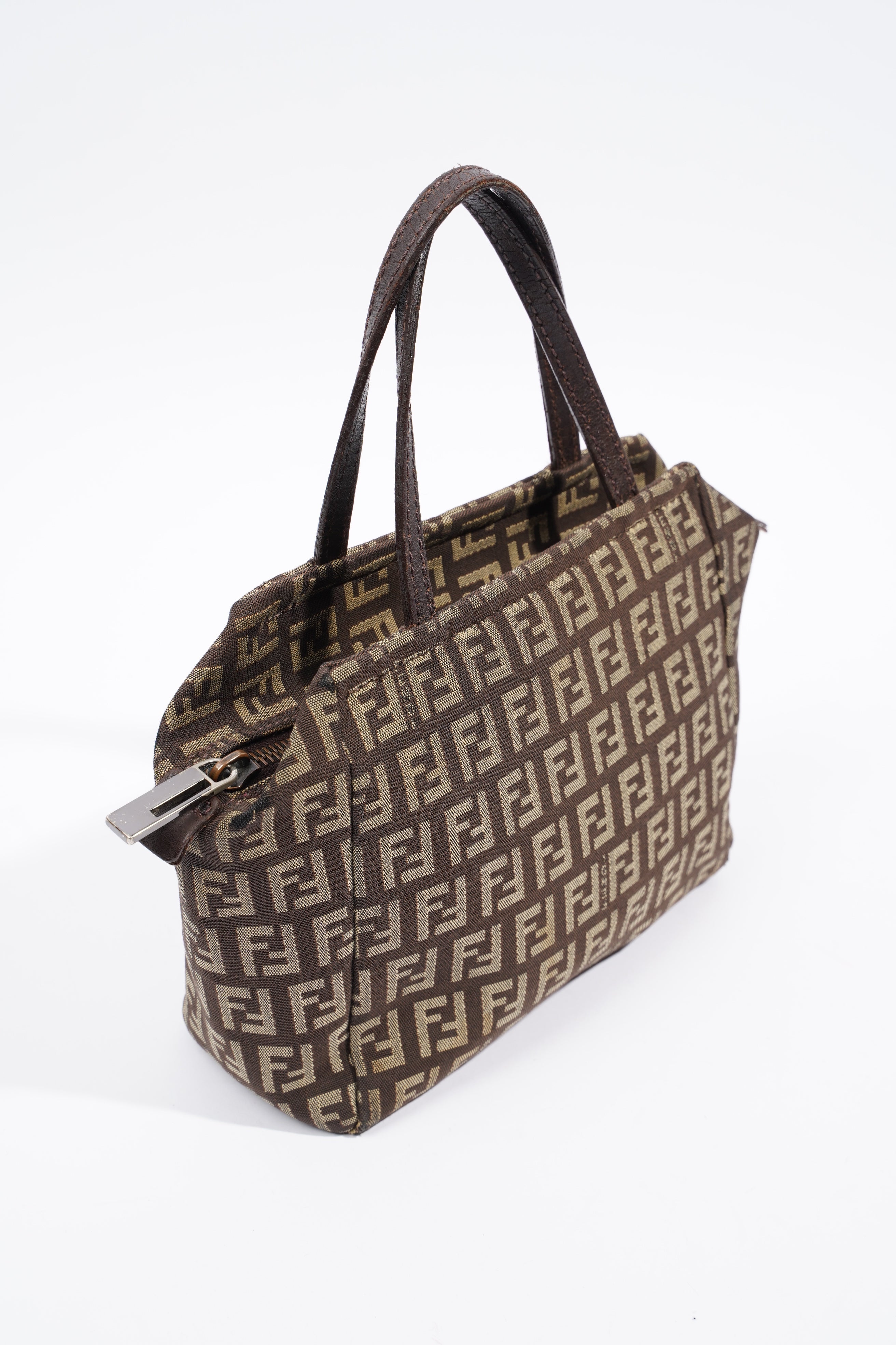 Fendi Zucchino Handbag Zucca Canvas Mini