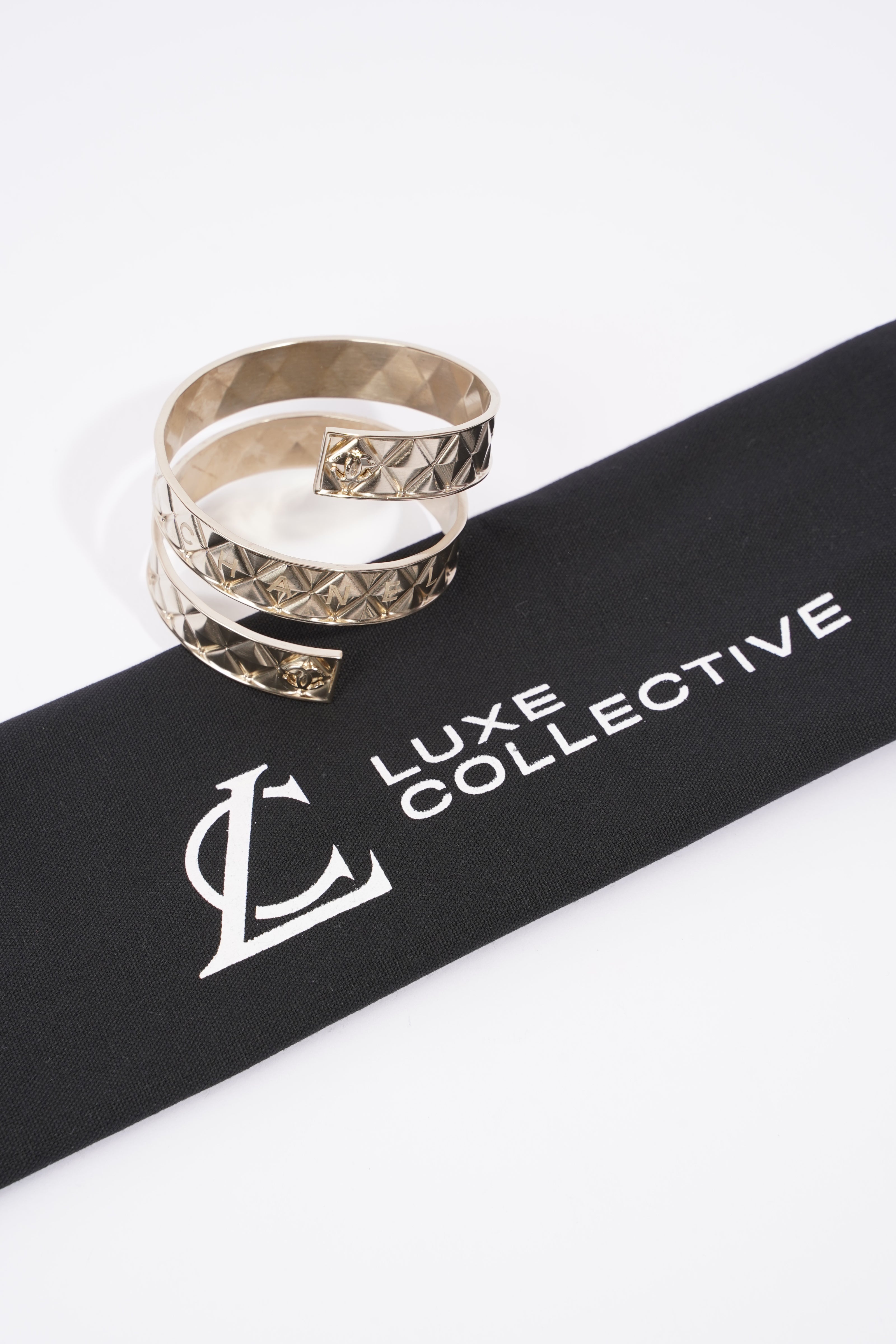 Chanel Coco Bangle Silver Silver Sterling Small