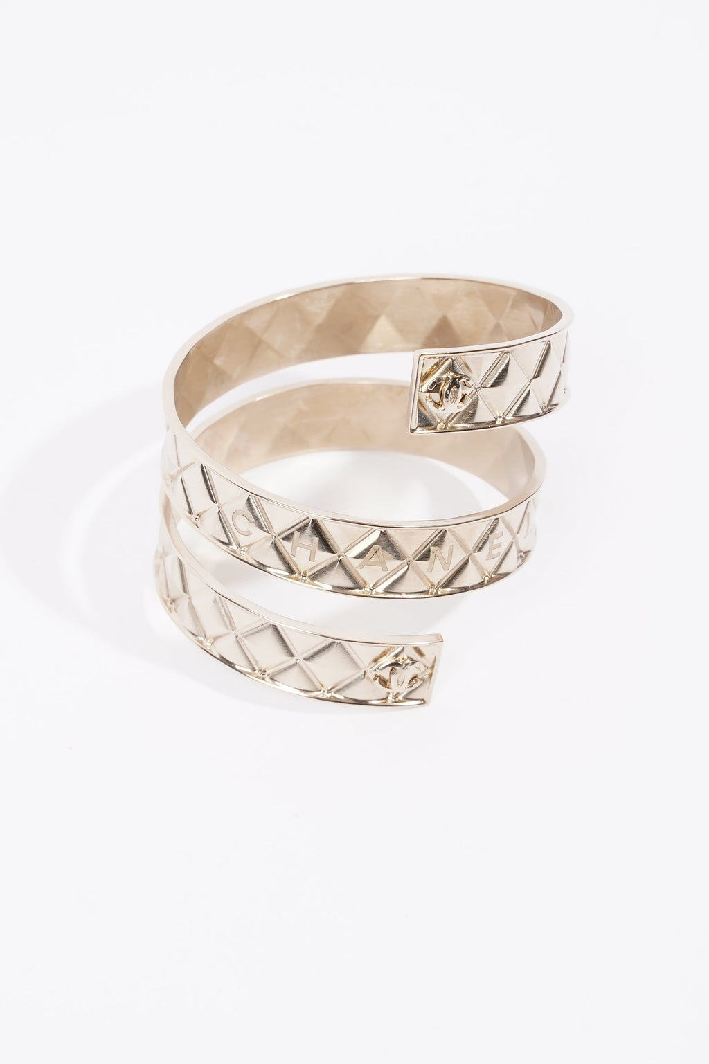 Chanel Coco Bangle Silver Silver Sterling Small