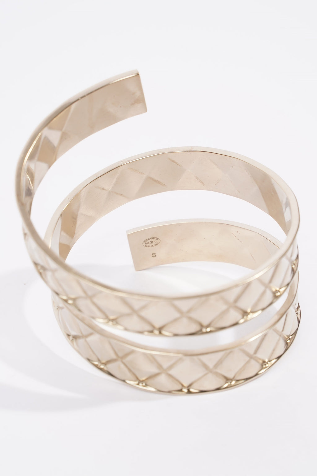 Chanel Coco Bangle Silver Silver Sterling Small